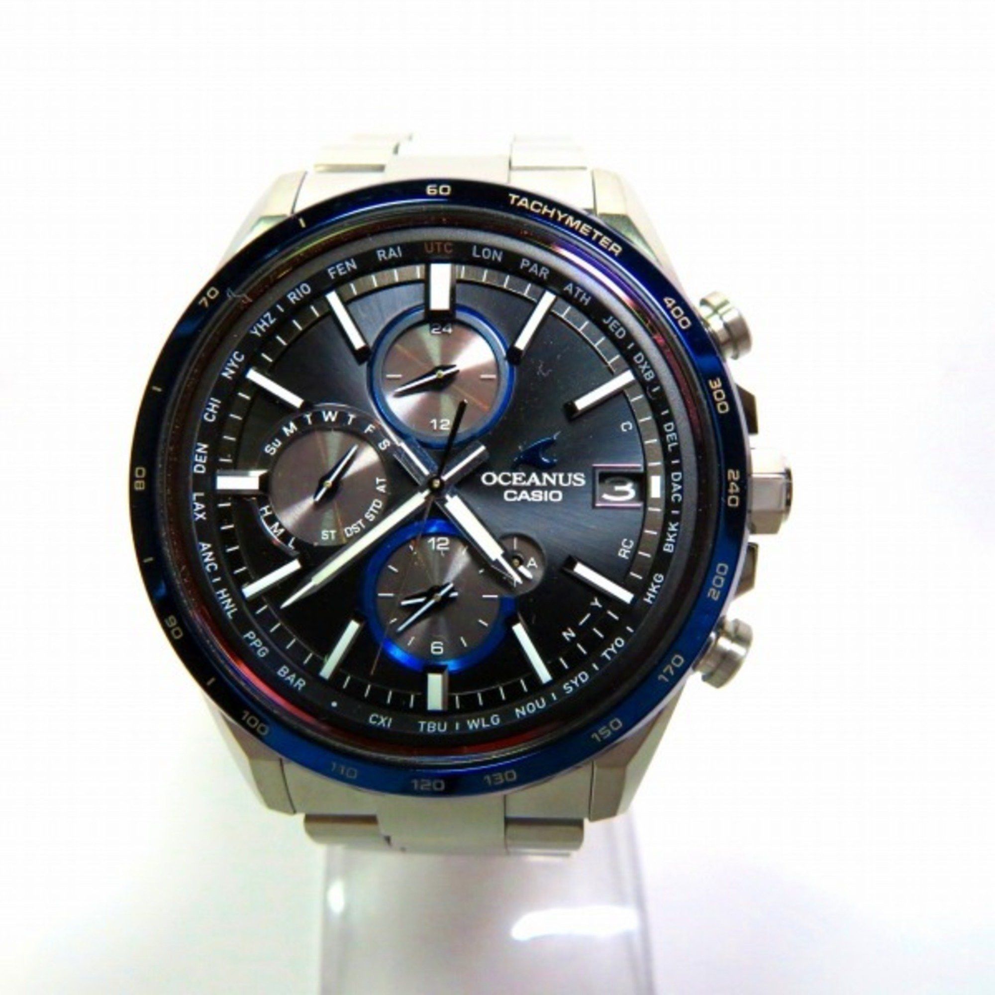 image of Casio Oceanus Ocw-T4000D-1Ajf Radio Solar Watch Men's in Black