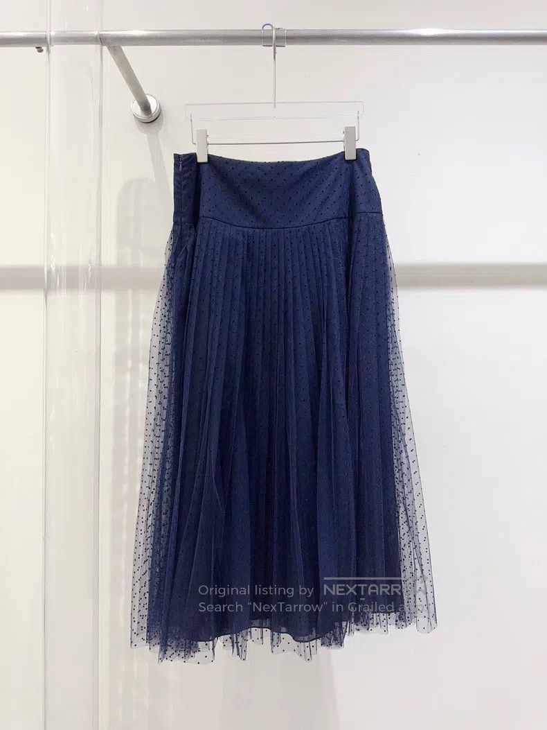Dior Dior Dark blue gauze skirt Size 27" / US 4 / IT 40 - 2 Thumbnail