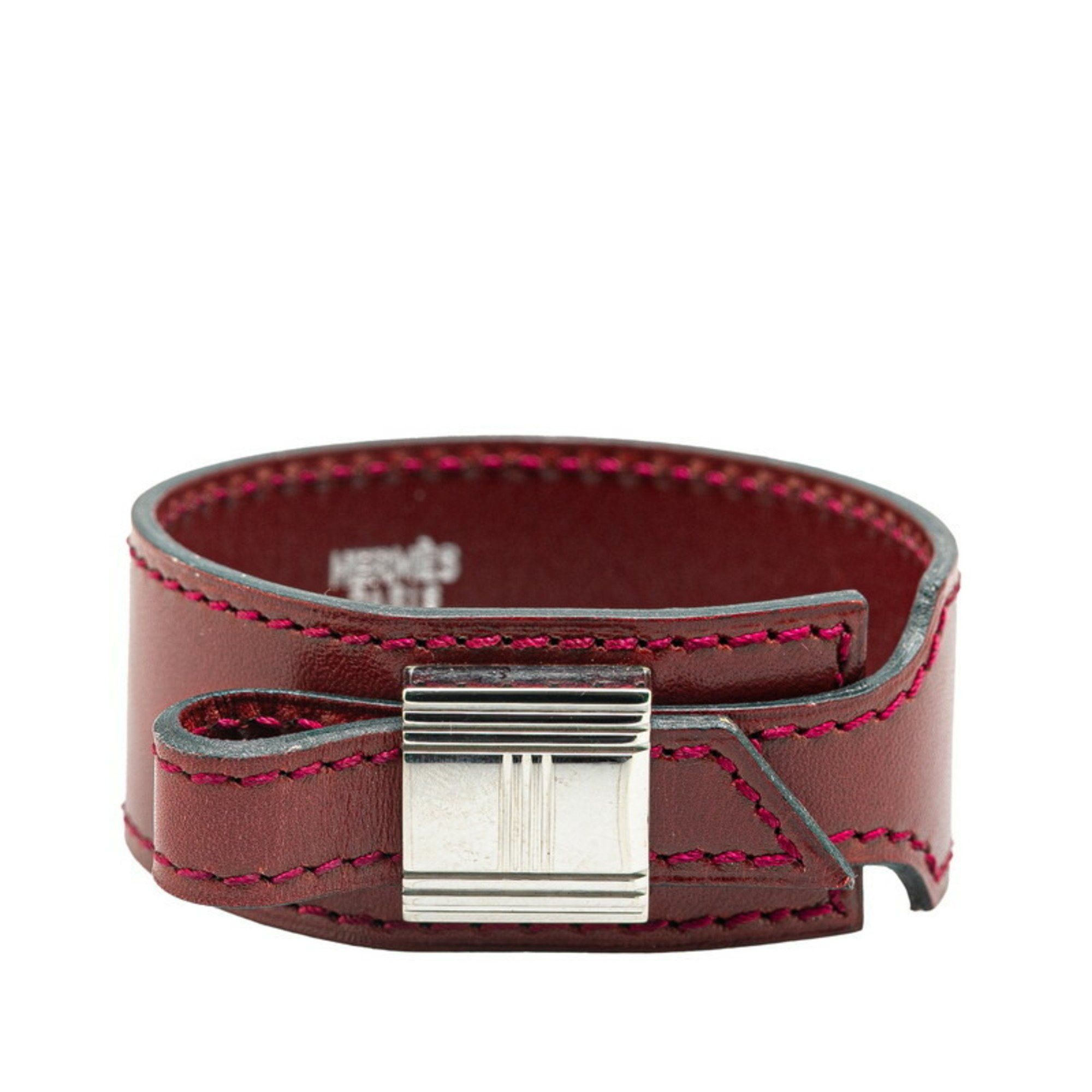 Hermes Hermes Artemis Bangle Wine Red Box Calf Women's HERMES Size ONE SIZE - 1 Thumbnail