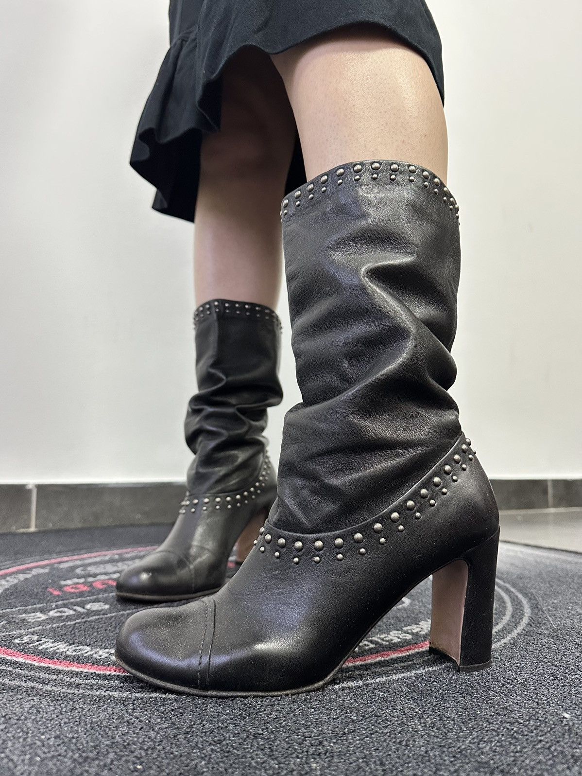 Prada Prada y2k Vintage Knee Heel Boots Size US 8 / IT 38 - 1 Thumbnail