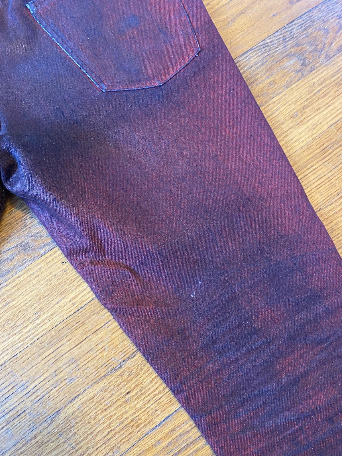 Raf Simons Raf Simons AW05 Red Waxed Denim Size US 28 / EU 44 - 7 Thumbnail