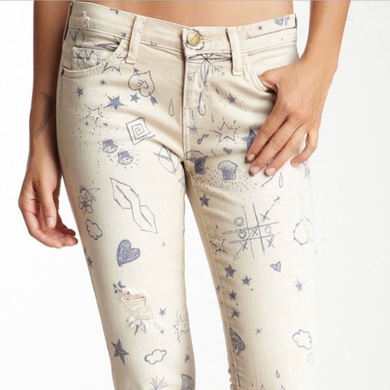 Current/Elliot Current/Elliott The Stiletto Safari Write On Destroy Jeans Size 28" / US 6 / IT 42 - 2 Thumbnail