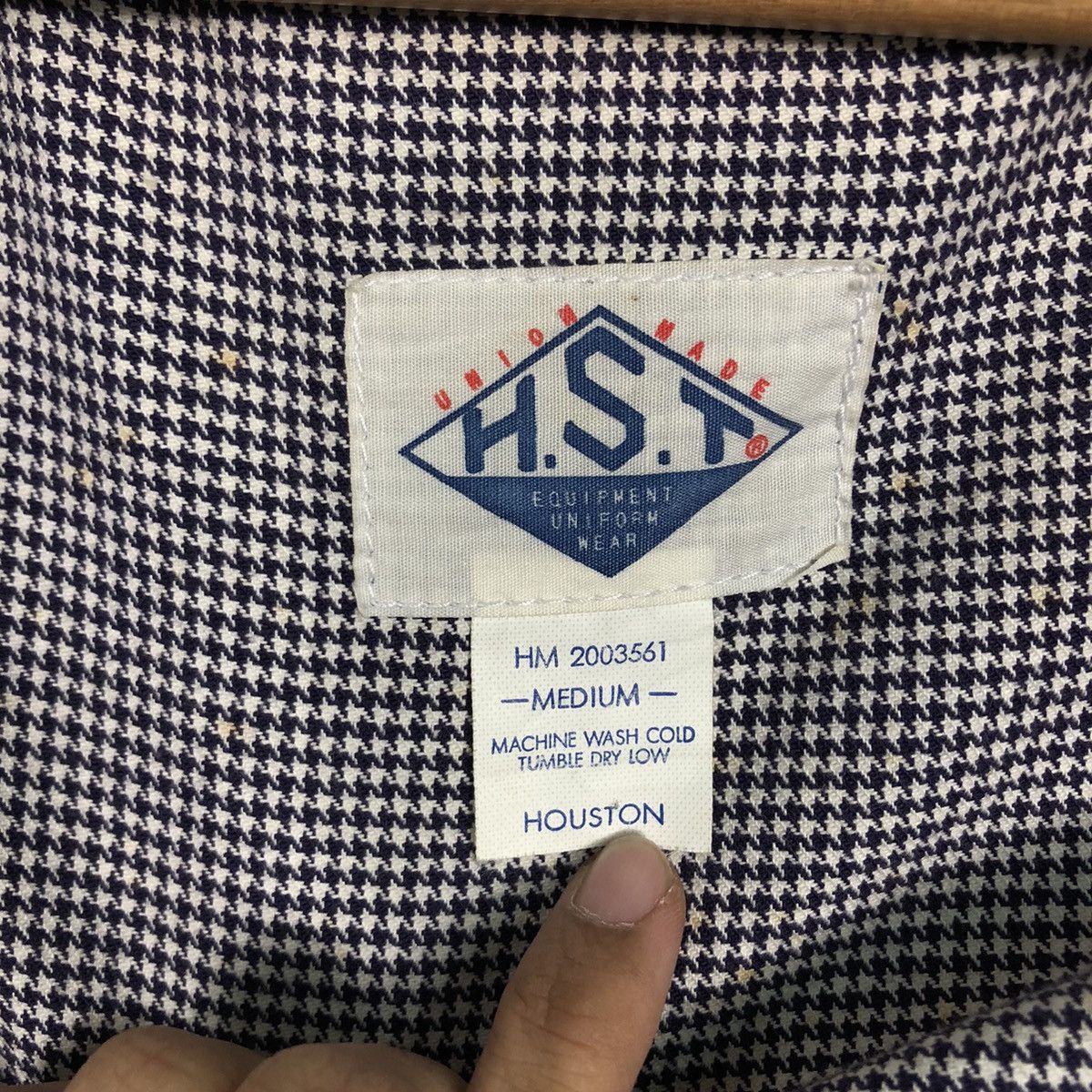 Vintage Vintage H.S.T. Equipment Uniform Houndstooth Coat Size US M / EU 48-50 / 2 - 18 Thumbnail