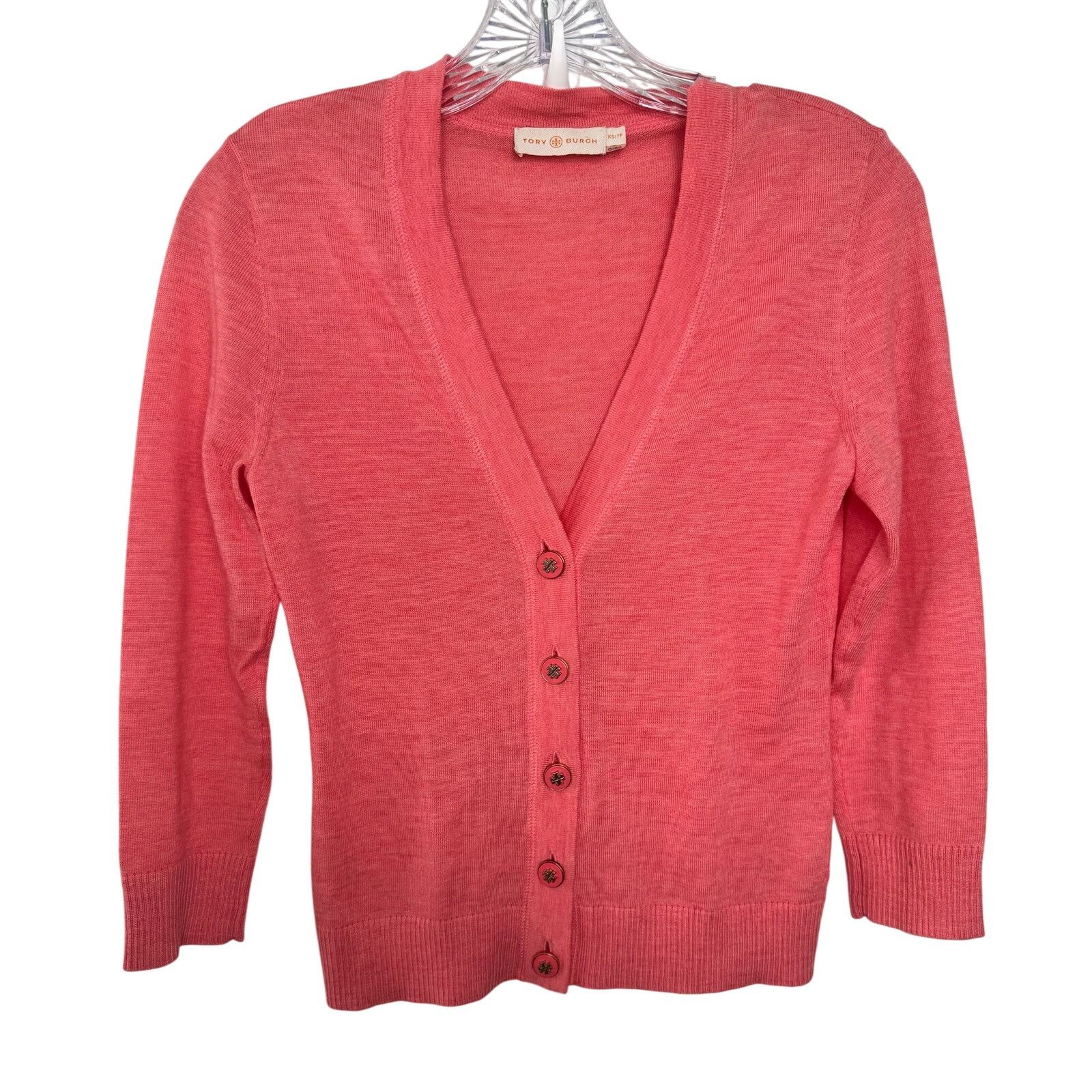 Tory Burch Tory Burch Pink Cardigan Size XS Size XS / US 0-2 / IT 36-38 - 1 Thumbnail