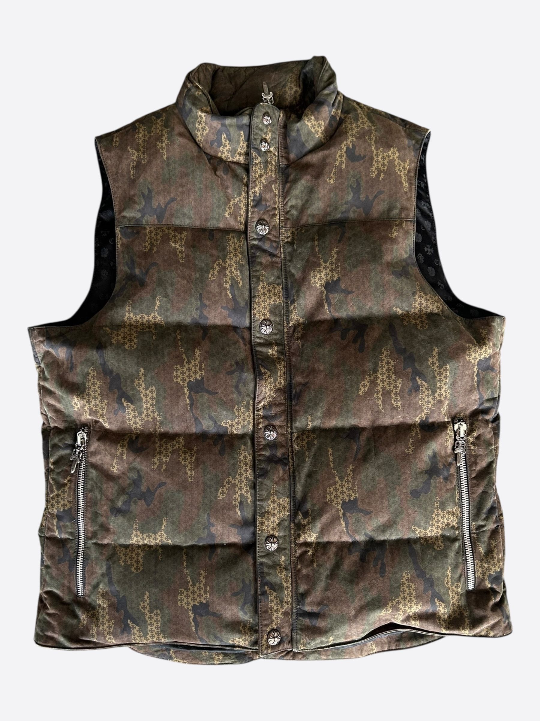 Chrome Hearts Chrome Hearts Camouflage Cross Jacquard Leather Vest Size US XL / EU 56 / 4 - 1 Thumbnail