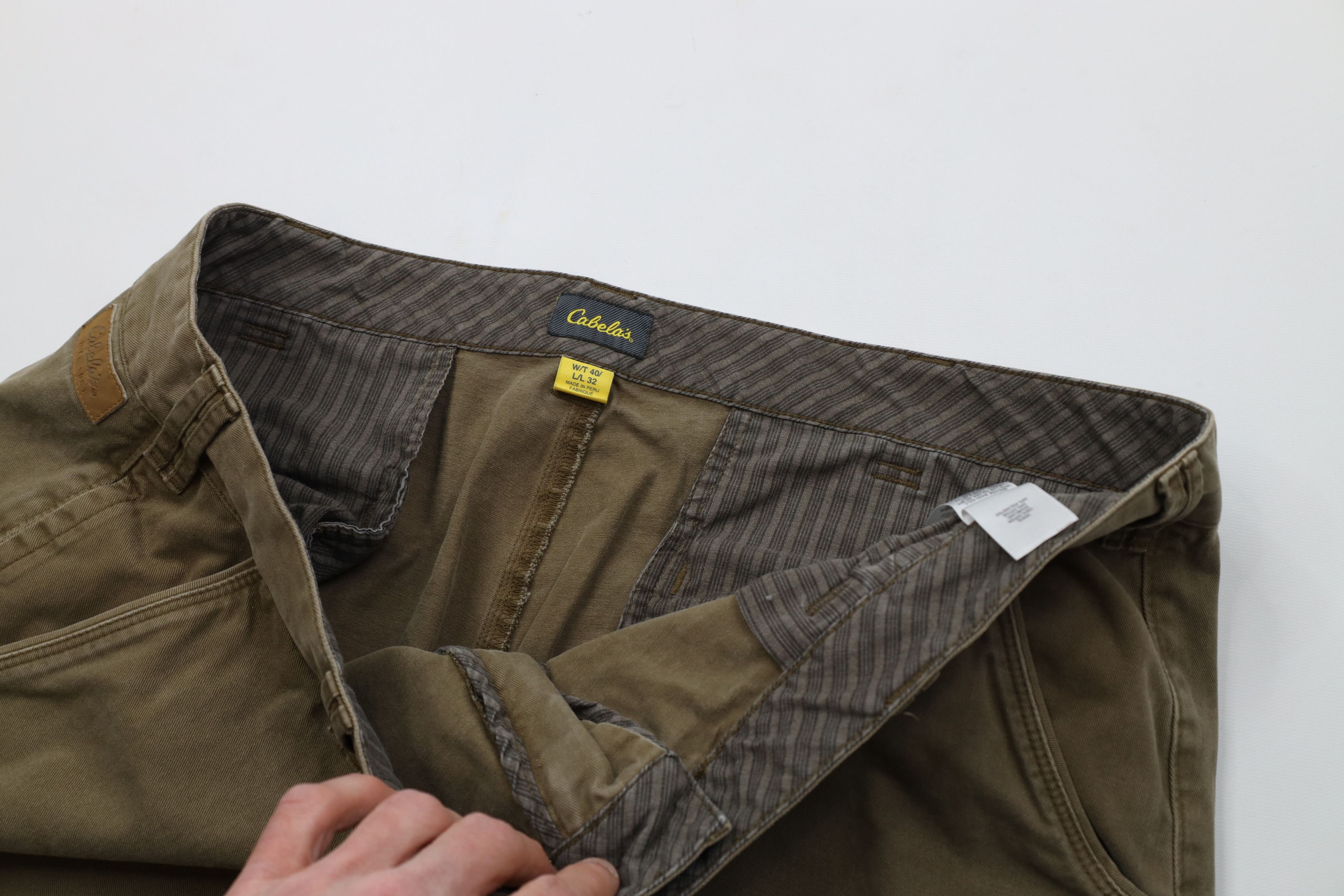 Cabelas Vintage Cabelas Relaxed Fit Wide Leg Pants Breen Cotton Size US 40 / EU 56 - 8 Thumbnail