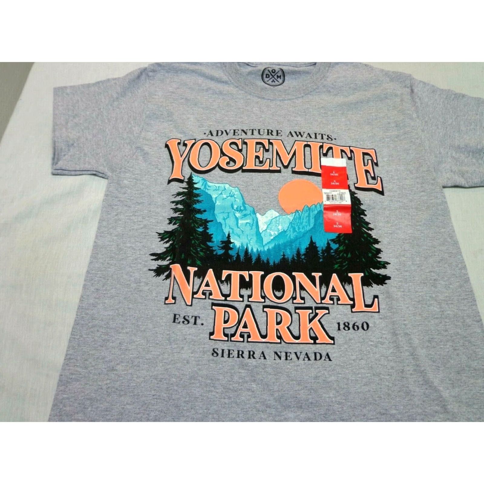 Vintage Yosemite National Park Gray Short Sleeve Crew Neck T-Shirt DOM Mens Size S Size US S / EU 44-46 / 1 - 2 Thumbnail