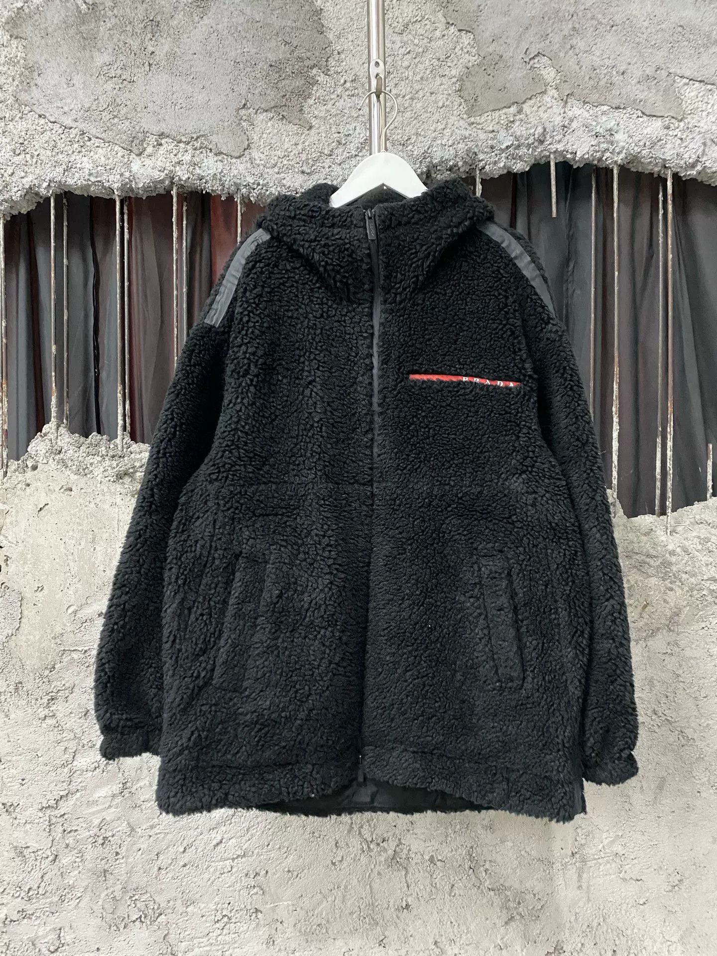 Prada Prada Teddy Zip Jacket in Black Size US XS / EU 42 / 0 - 1 Thumbnail