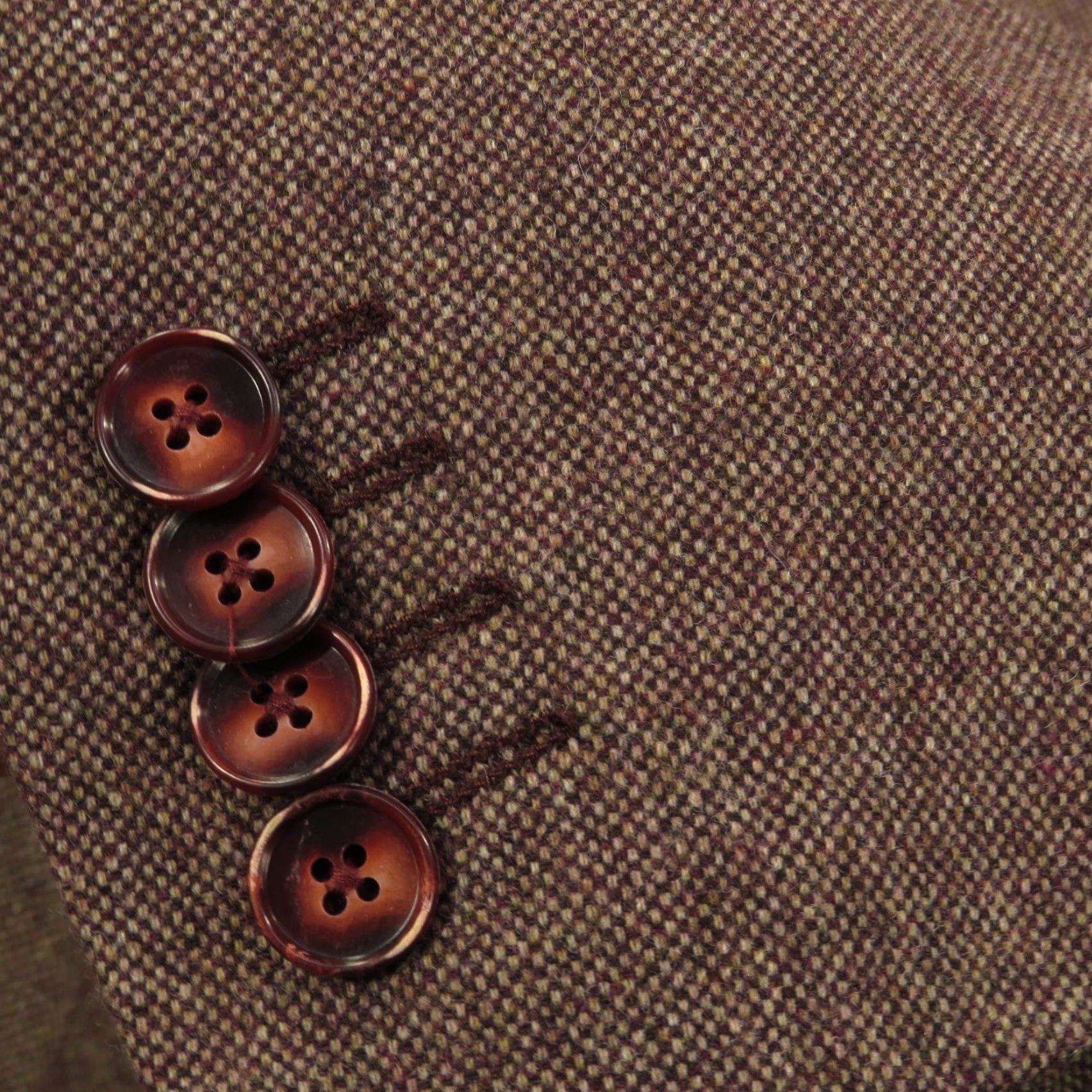 Vintage Tollegno 1900 Men Blazer 42R Wool Birdseye Sport Coat Brown Made in ITALY Regular Jacket Blazer Mens Italian Classic Designer Vintage No Size 42R - 2 Thumbnail