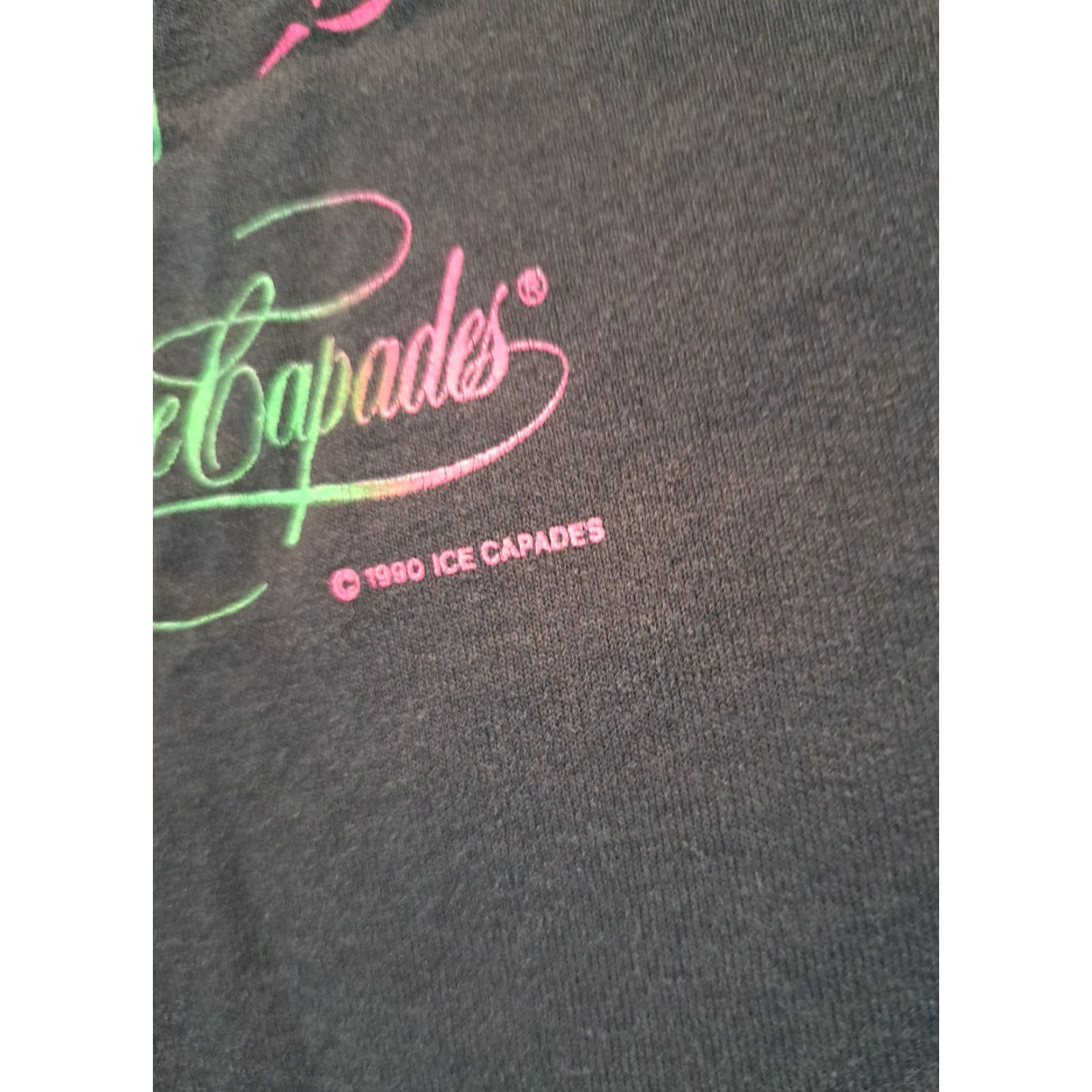Vintage Screen Stars Ice Capades T-Shirt Women Medium Black Short Sleeve Crew Neck 100% Cotton Canvas Vintage No Size M / US 6-8 / IT 42-44 - 4 Thumbnail