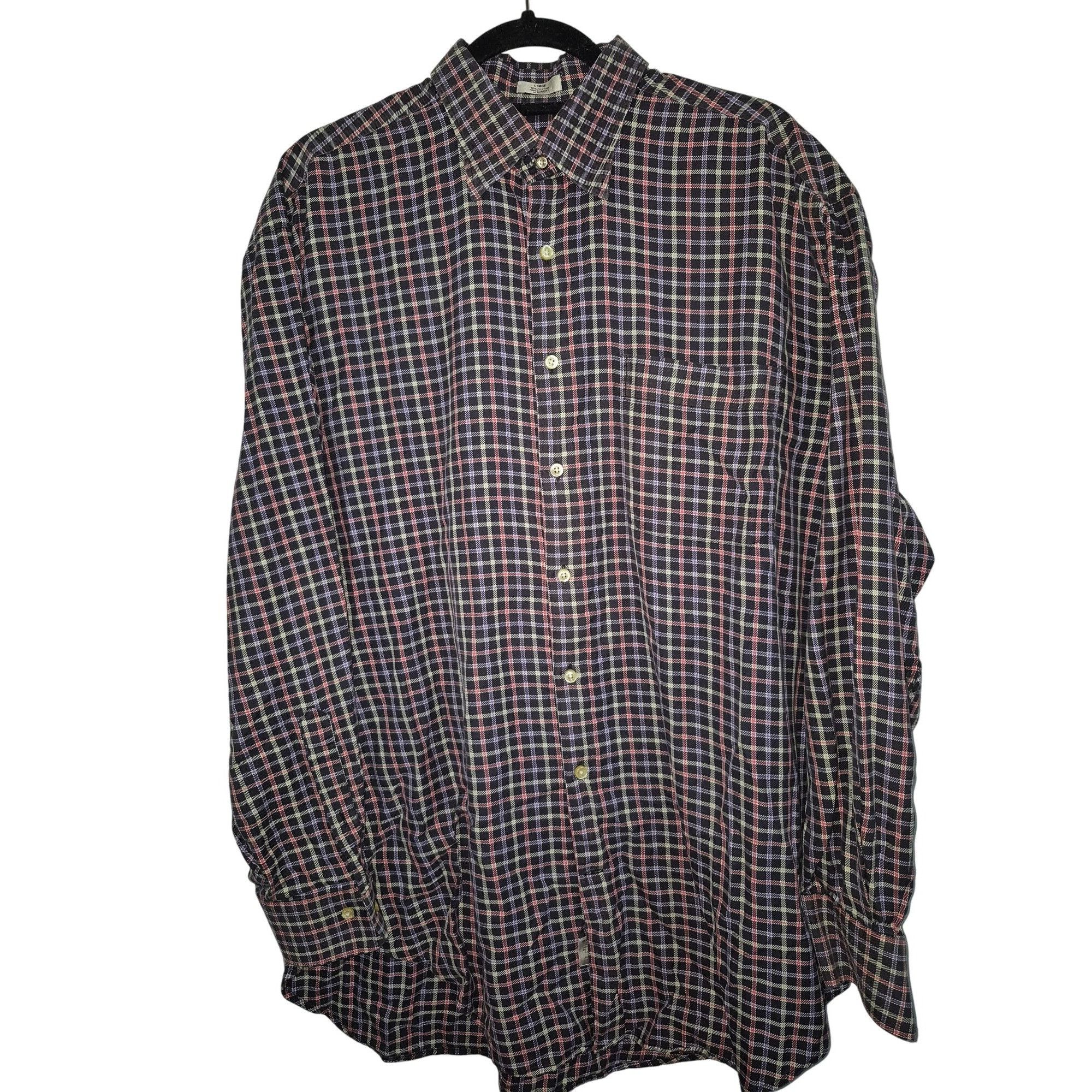 Peter Millar Peter Millar Large Long Sleeve Navy Plaid Button-Up Shirt 10 Size US L / EU 52-54 / 3 - 2 Thumbnail