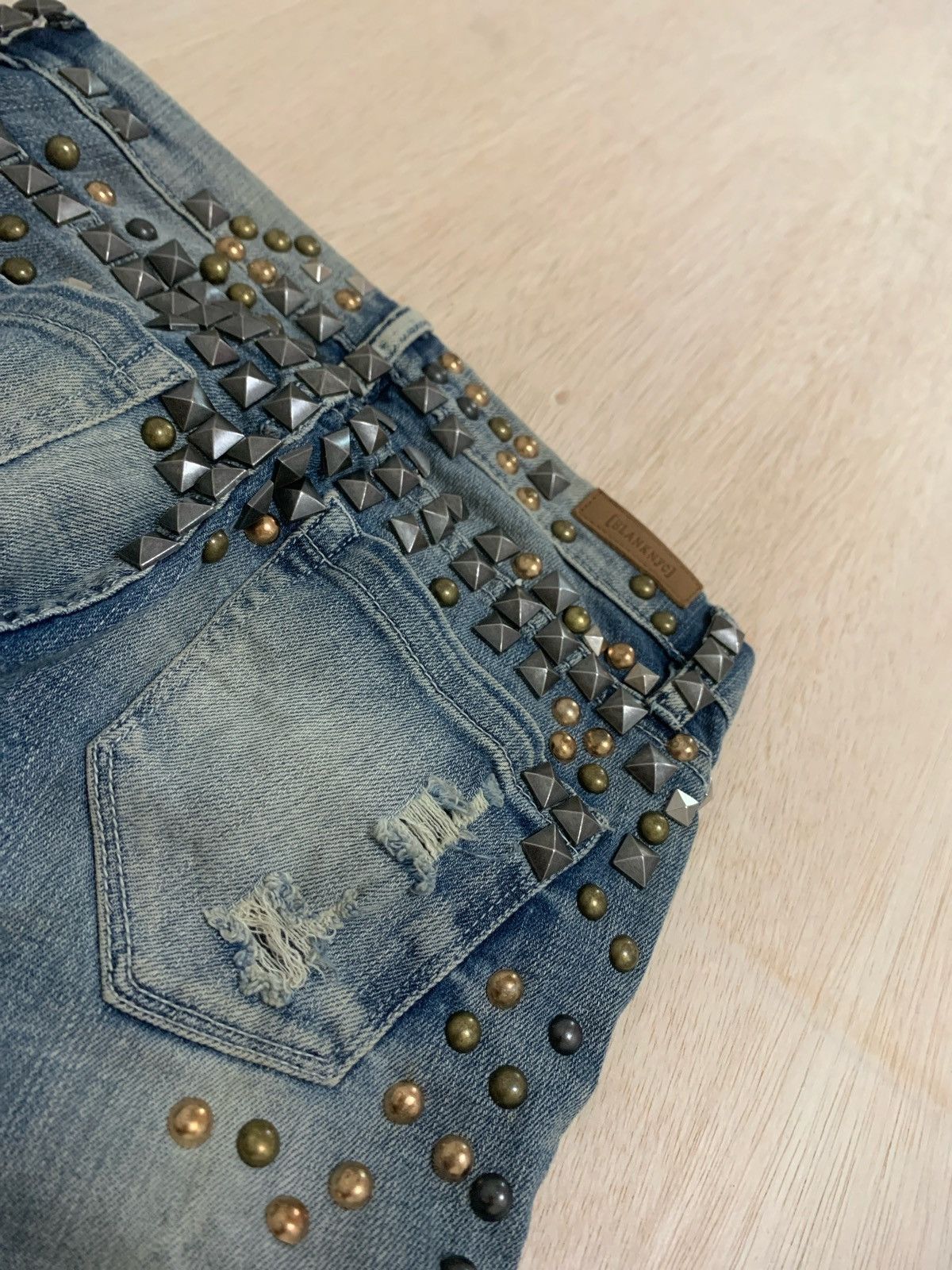 20471120 × If Six Was Nine × Japanese Brand Distressed Denim Blanknyc Studded ifsixwasnine Punk style Size 27" / US 4 / IT 40 - 6 Thumbnail