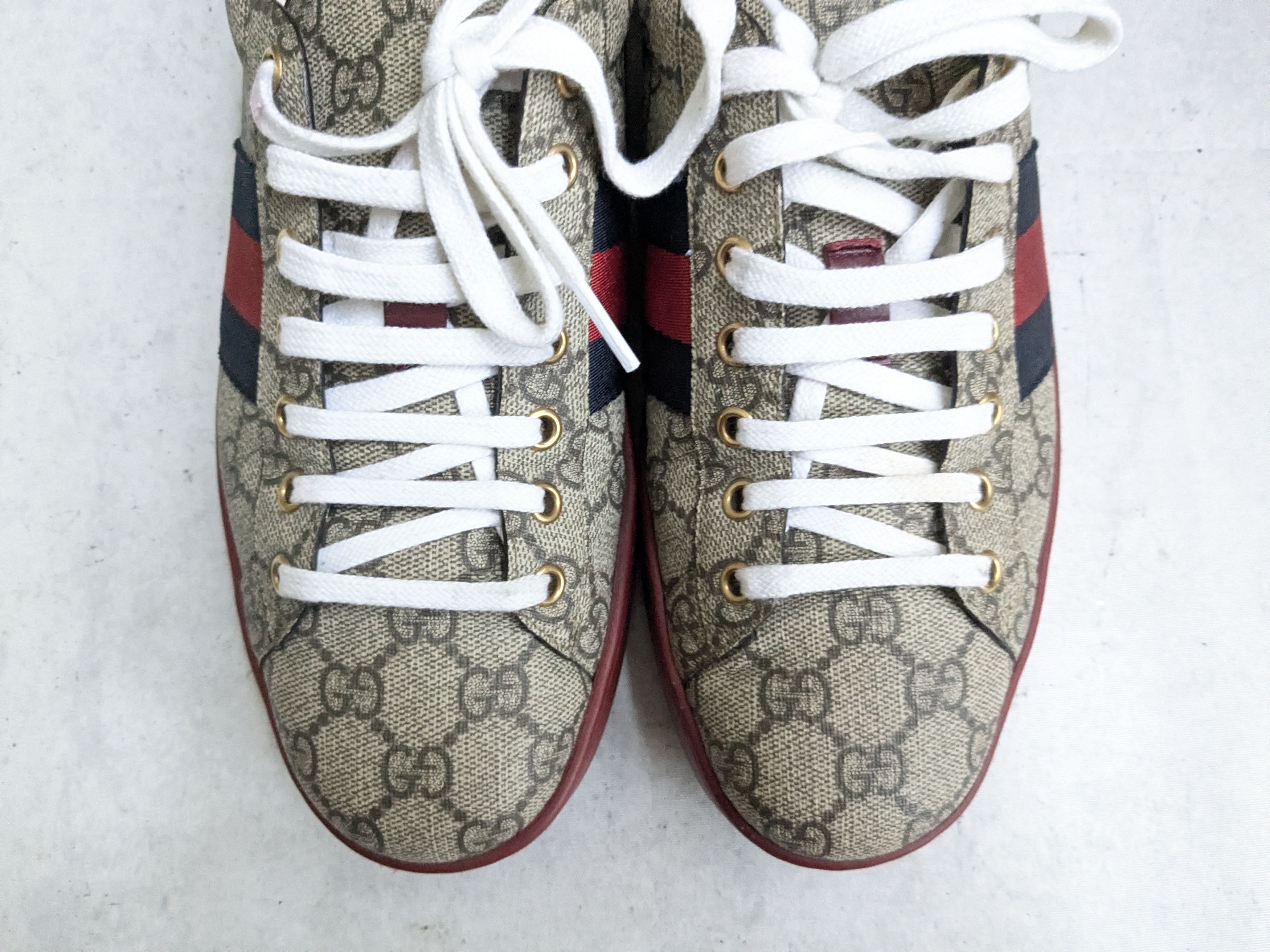 Gucci Gucci Ace Sneakers 9.5 Monogram Supreme Canvas Logo Size US 9.5 / EU 42-43 - 2 Thumbnail
