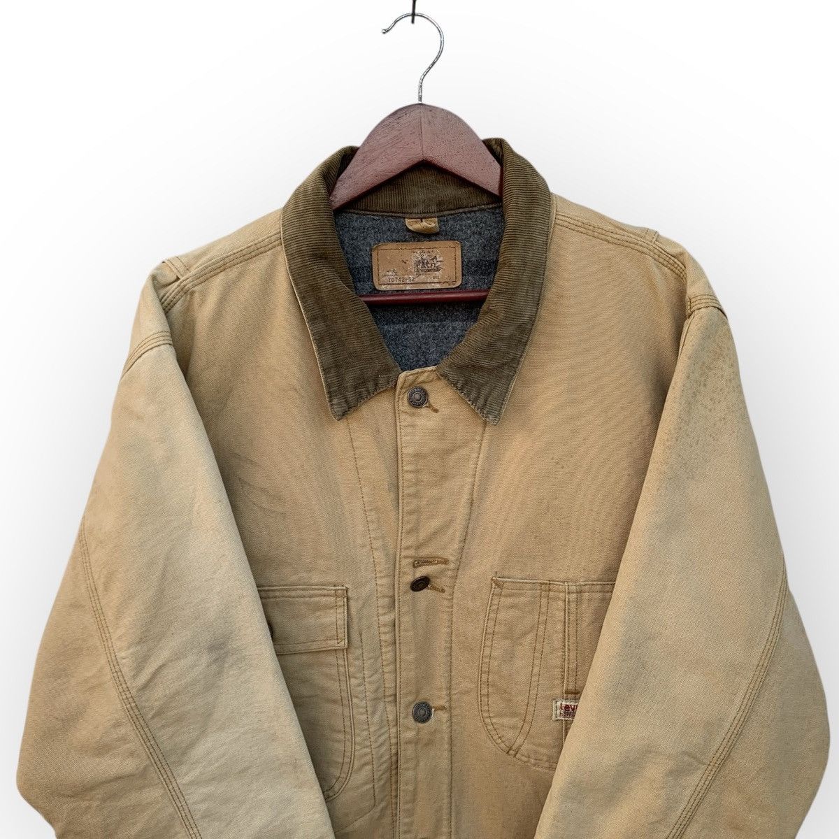 VINTAGE LEVIS USA 70742-62 DUCK CANVAS CHORE JACKET BLANKET