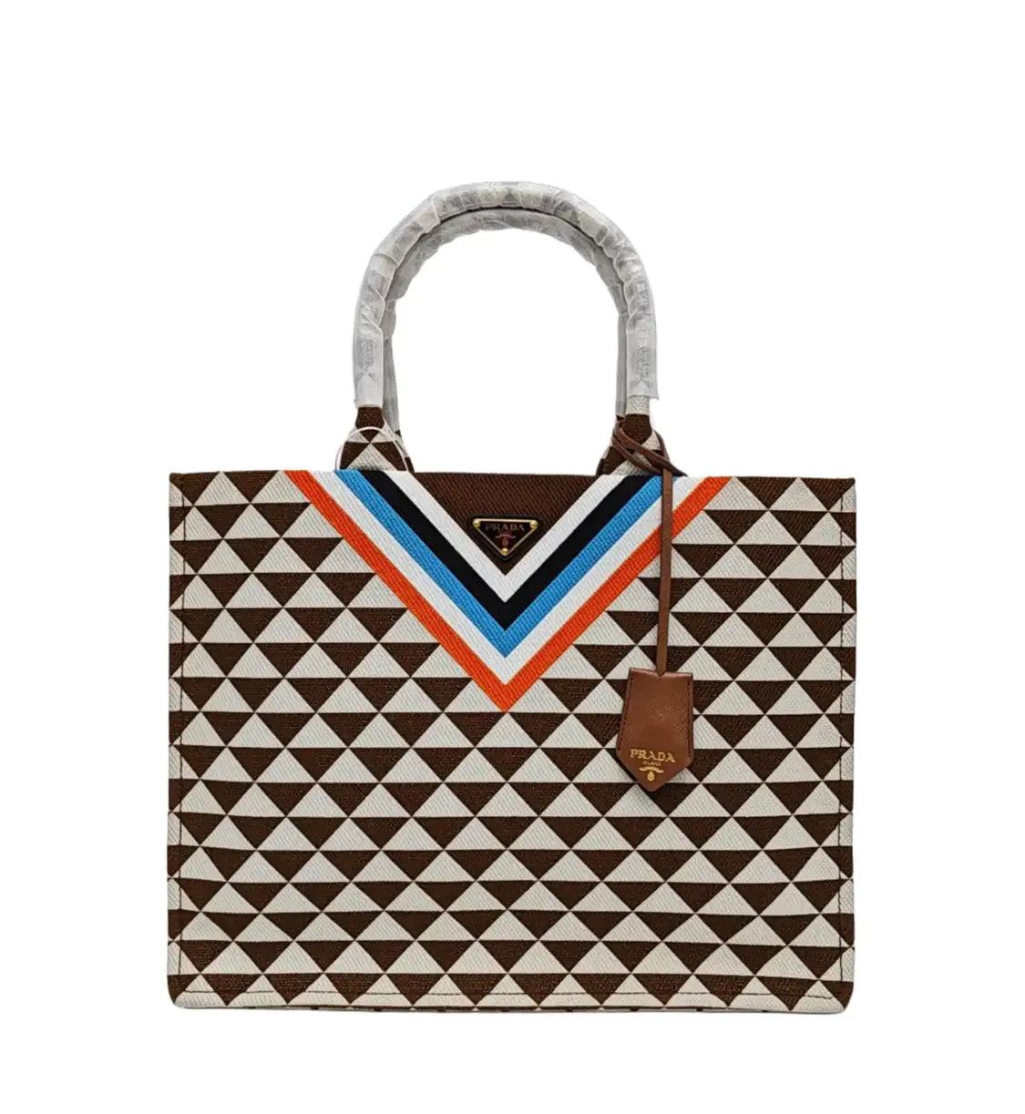 Prada PRADA Symbole multi-color canvas logo handbag gold hardware Size ONE SIZE - 1 Thumbnail