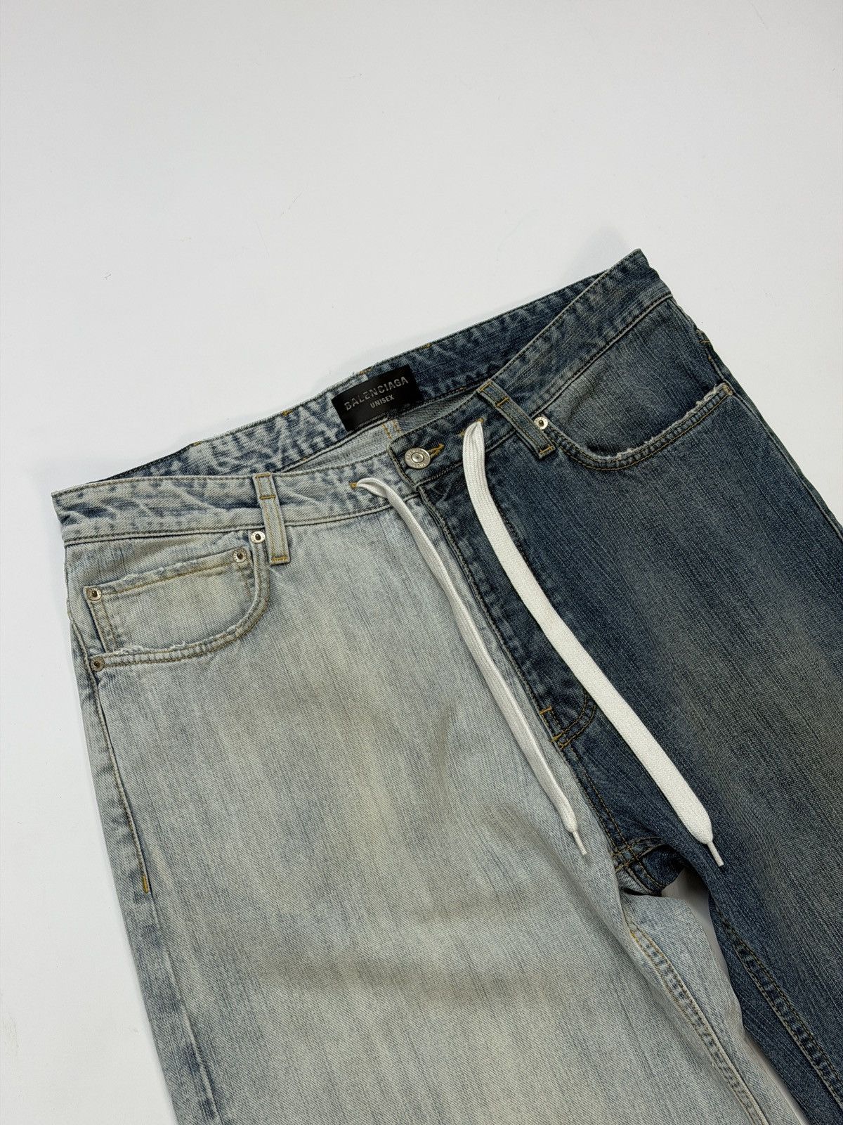 Balenciaga Balenciaga 50/50 Baggy & Flare Denim Pants Size US 30 / EU 46 - 3 Thumbnail