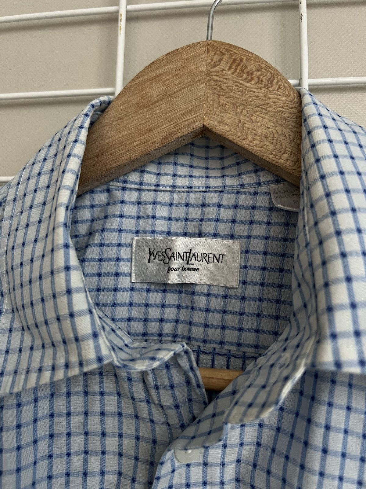 Yves Saint Laurent Yves Saint Laurent Checked Button Shirt Mens Size M YSL Size US M / EU 48-50 / 2 - 11 Thumbnail
