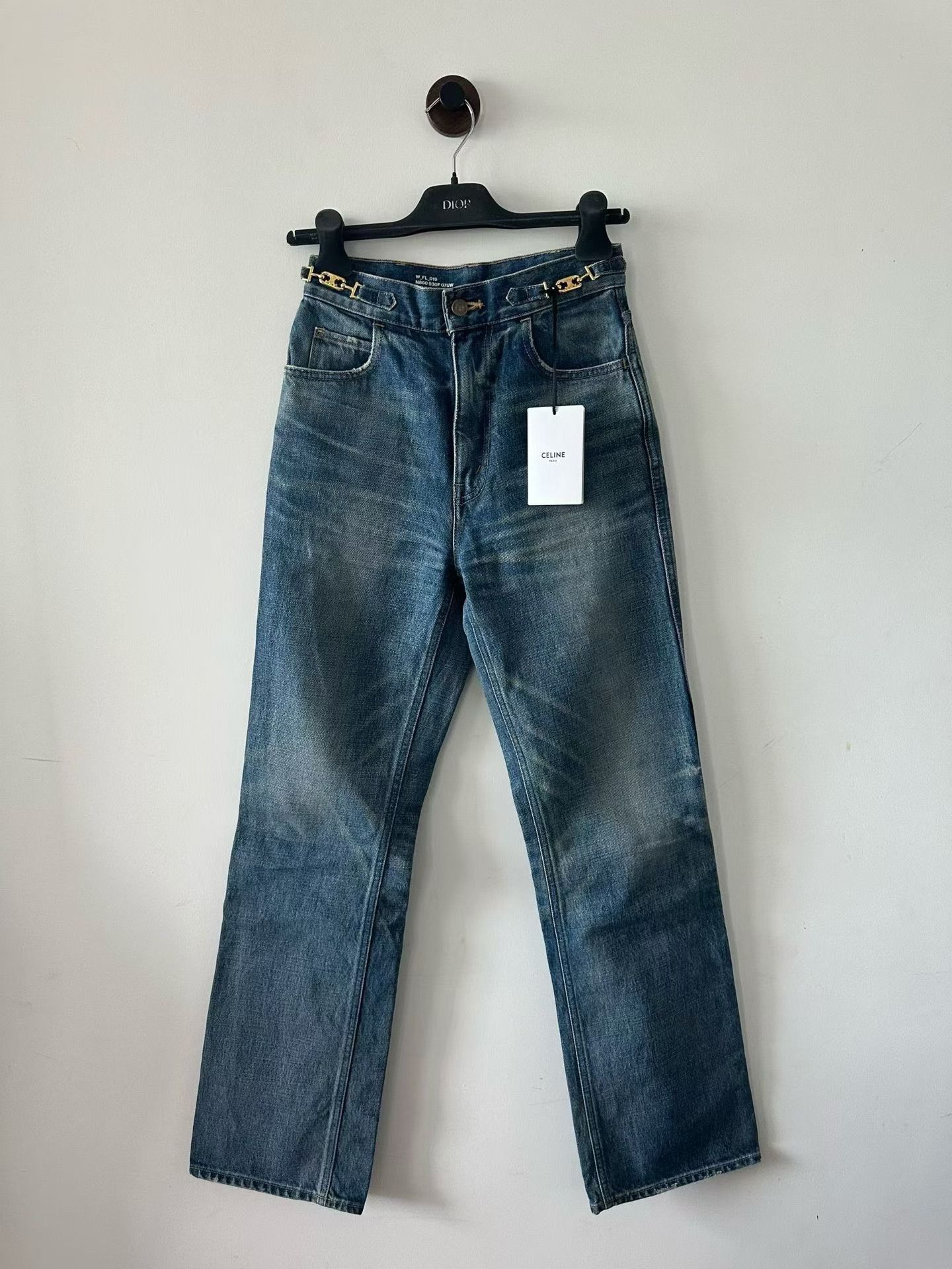 Celine Celine New Jane Triomphe Chain Jeans Size 26" / US 2 / IT 38 - 1 Thumbnail