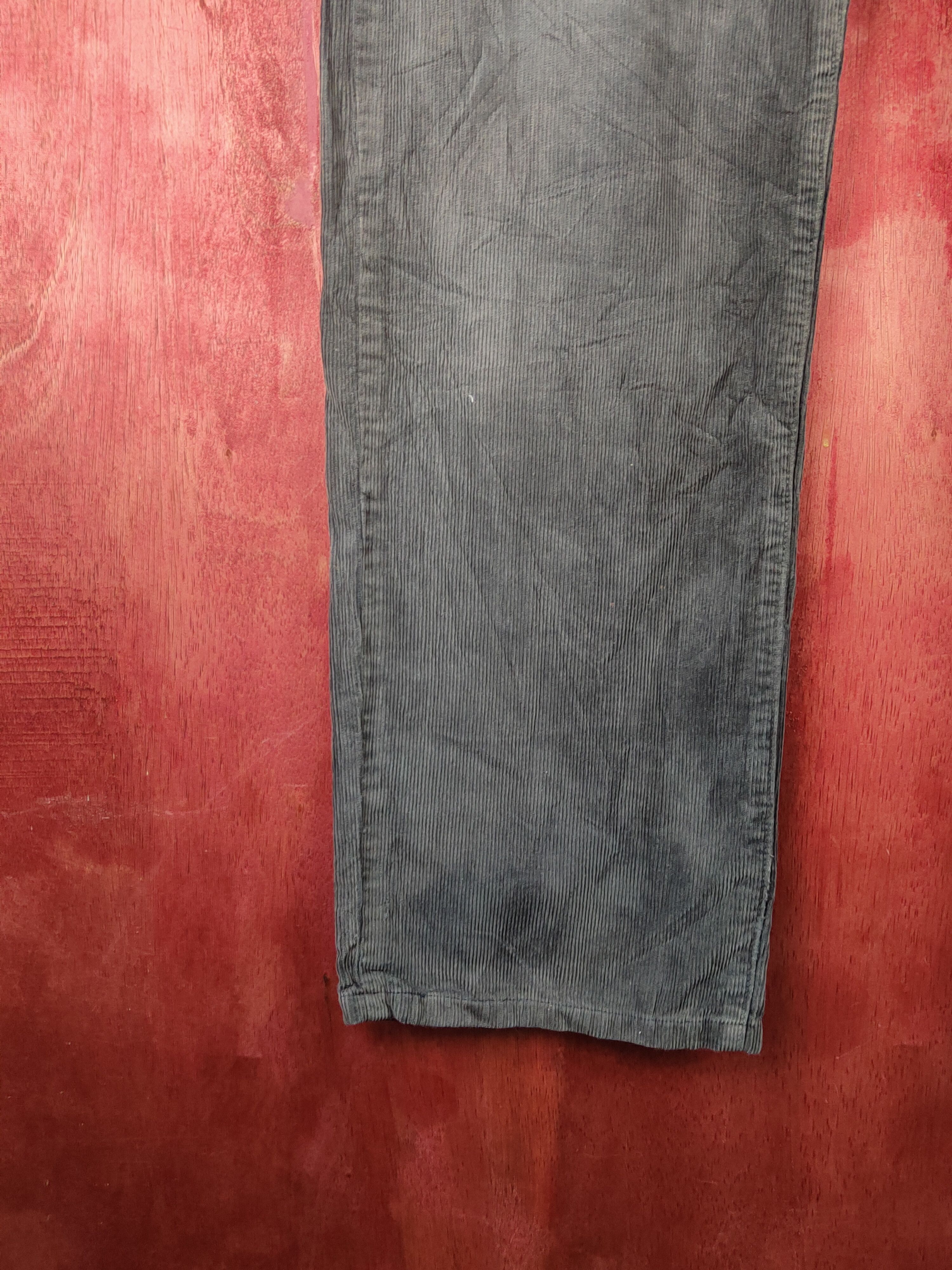 Japanese Brand Uniqlo Dark Gray Corduroy Pants #S2337 Size US 33 - 4 Thumbnail