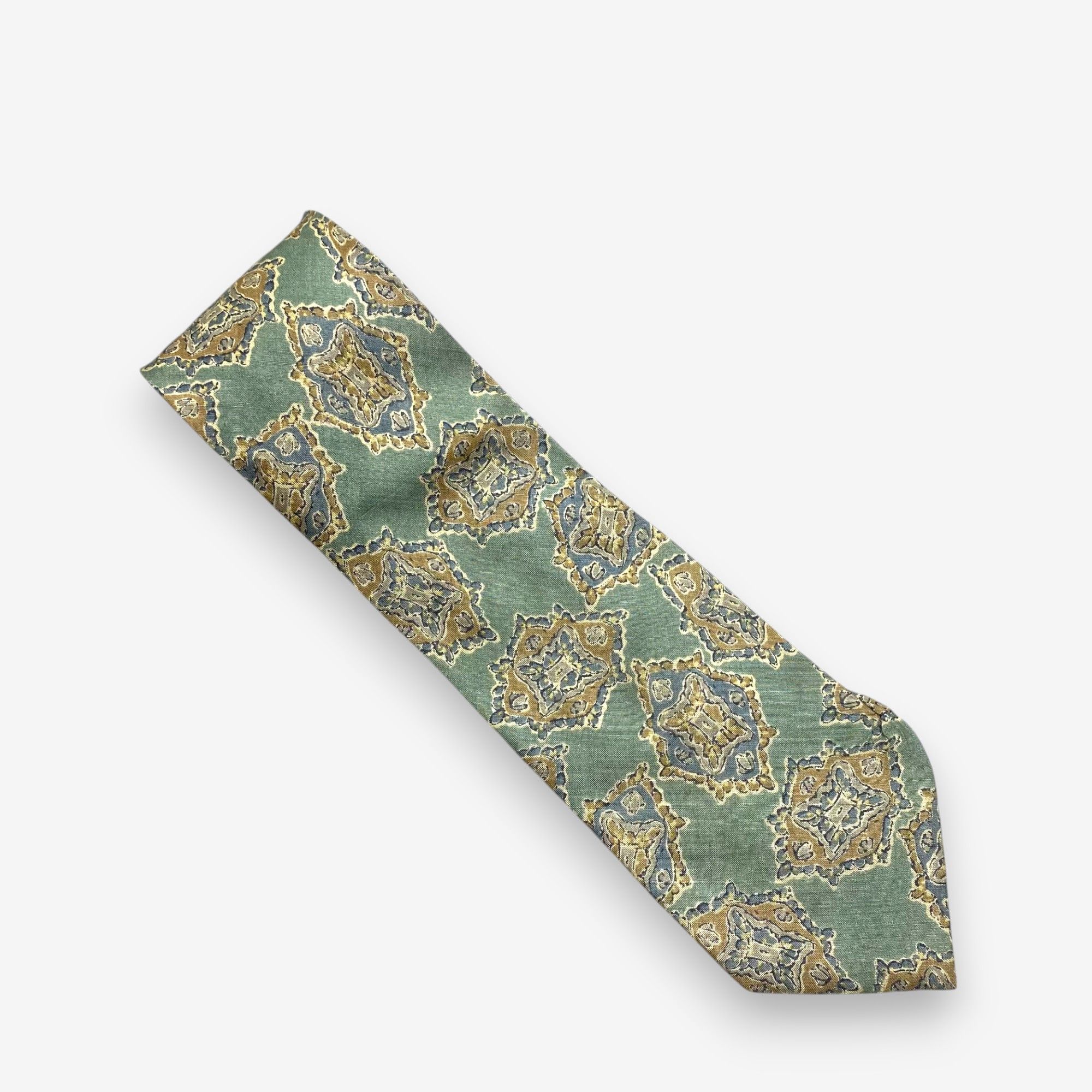 Japanese Brand Vintage Yves Saint Laurent SILK Necktie Cravate Pure Silk Size ONE SIZE - 2 Thumbnail