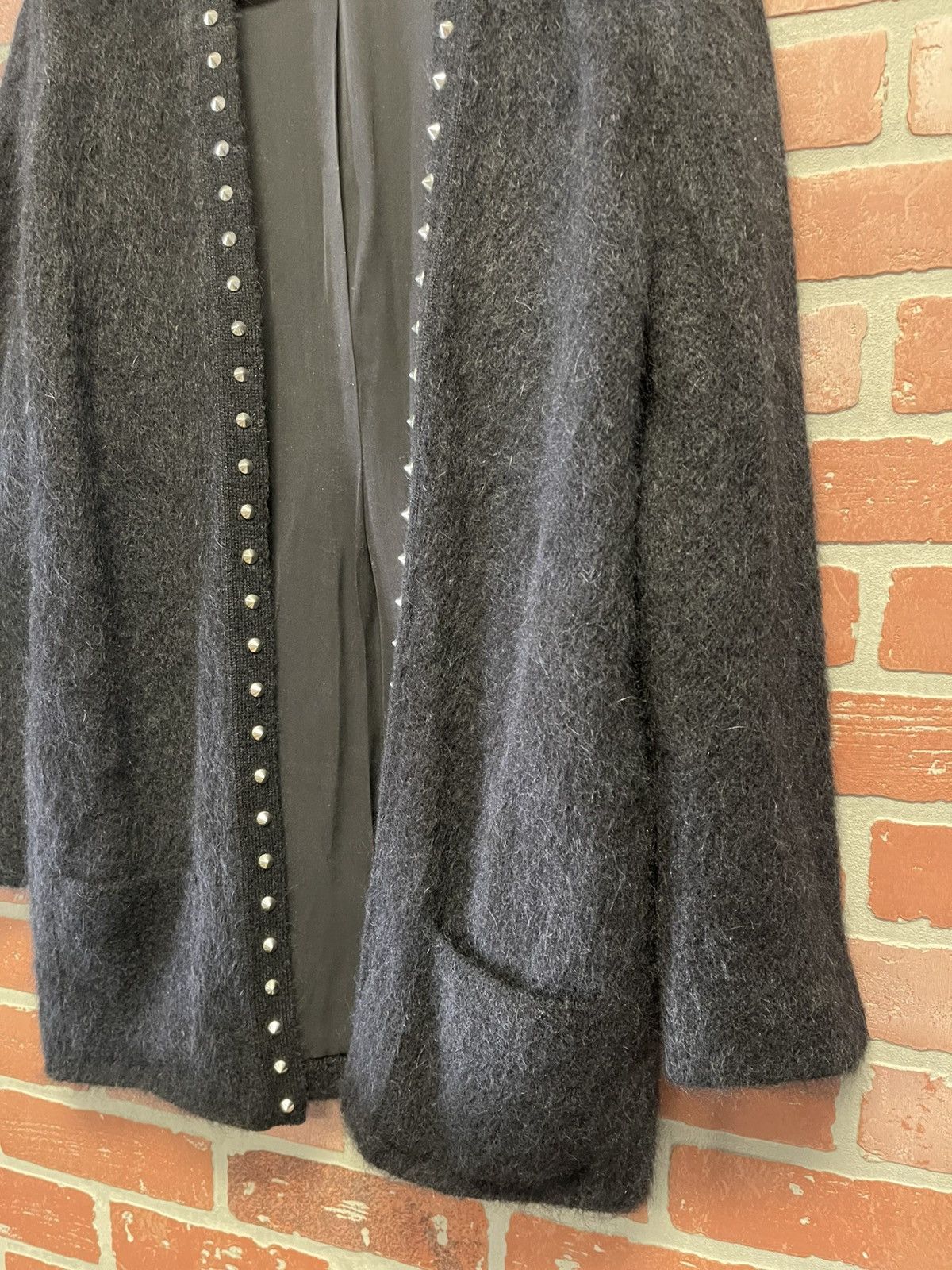 Saint Laurent Paris Size M - Saint Laurent Fall 2016 Studded Mohair Cardigan Size M / US 6-8 / IT 42-44 - 3 Thumbnail