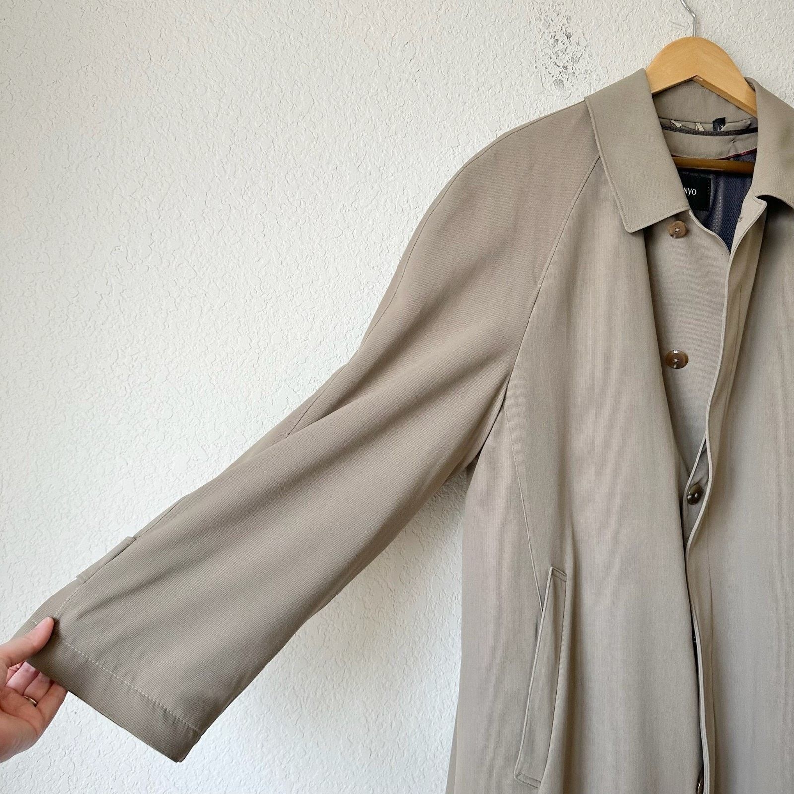 Sanyo SANYO Trench Coat Earth Beige Lined Belted Breath Thermo NWT Size US M / EU 48-50 / 2 - 5 Thumbnail
