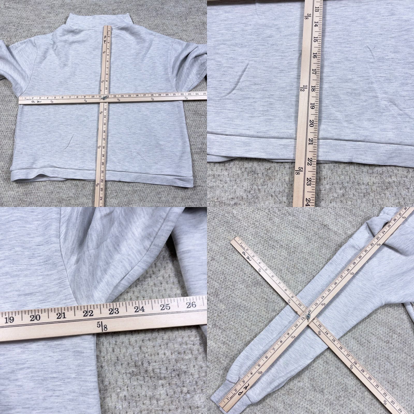 Varley Varley Betsy Sweater Women M Gray Pullover Turtleneck Lightweight Knit Pullover Casual Winter Fall Spring Shirt Womens Size M / US 6-8 / IT 42-44 - 9 Thumbnail