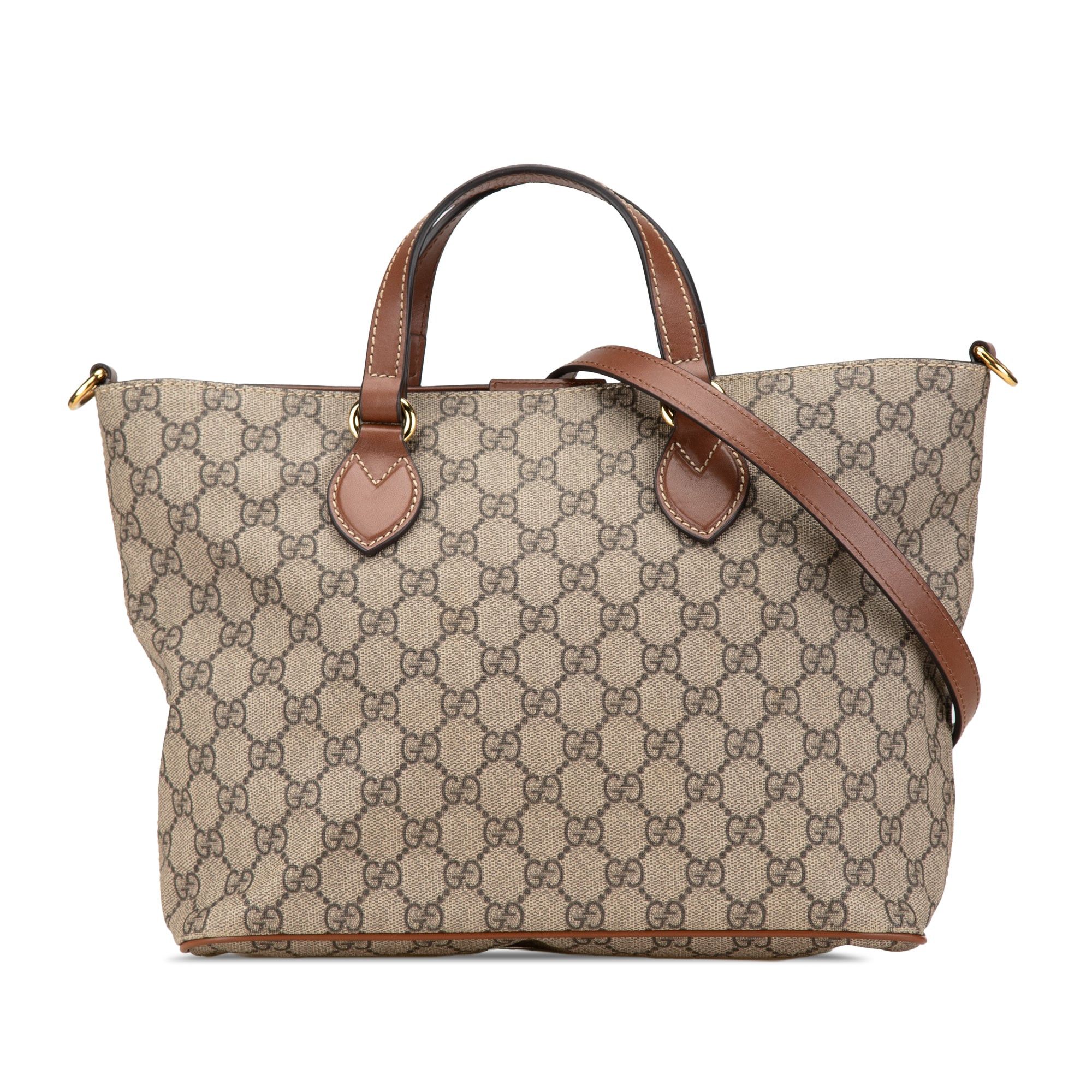 Gucci Gucci Small GG Supreme Satchel Brown Size ONE SIZE - 1 Thumbnail