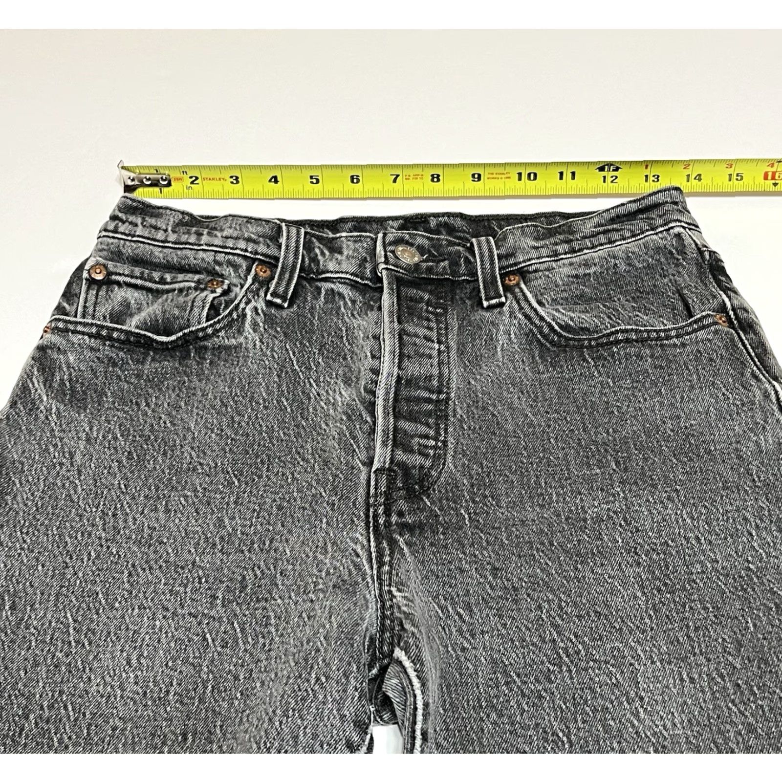 Levi's Levi's Premium 501 Jeans Womens Slim High Rise 27x27 Gray Denim Pocket Logo 5-Pocket Jeans Retro Vintage Style Mens? Size 27" / US 4 / IT 40 - 3 Thumbnail
