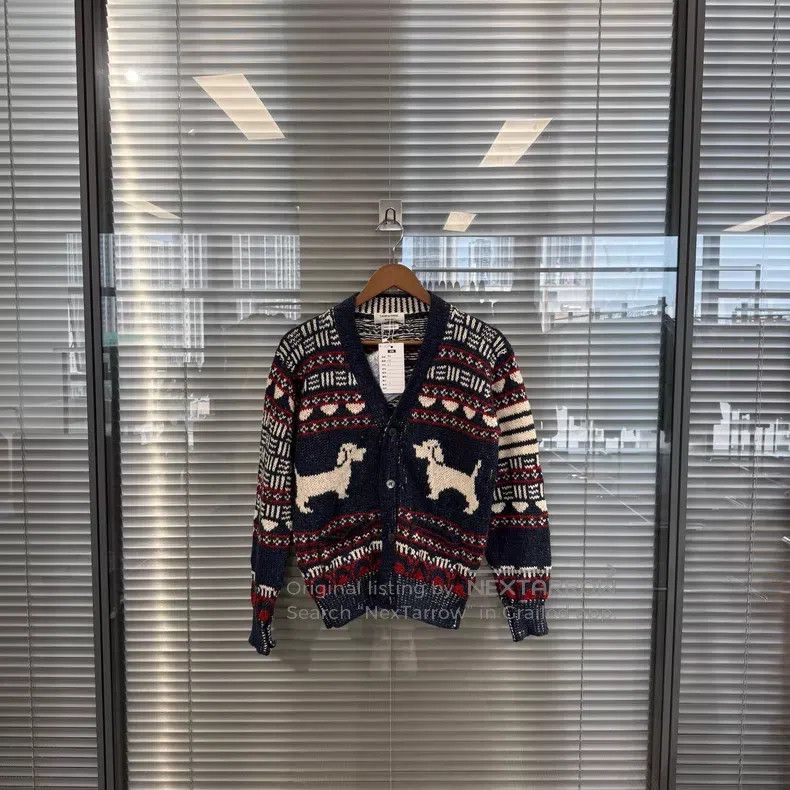 Thom Browne Thom Browne Vintage dog wool cardigan Size US L / EU 52-54 / 3 - 1 Thumbnail