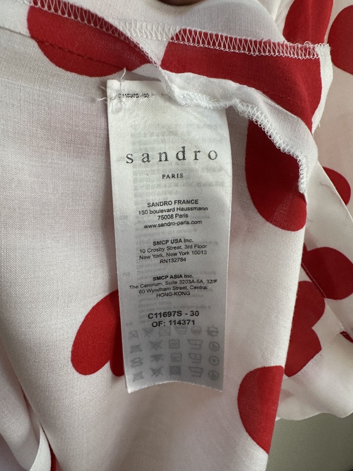 Sandro Button Up With Hearts All Over Size US S / EU 44-46 / 1 - 5 Thumbnail