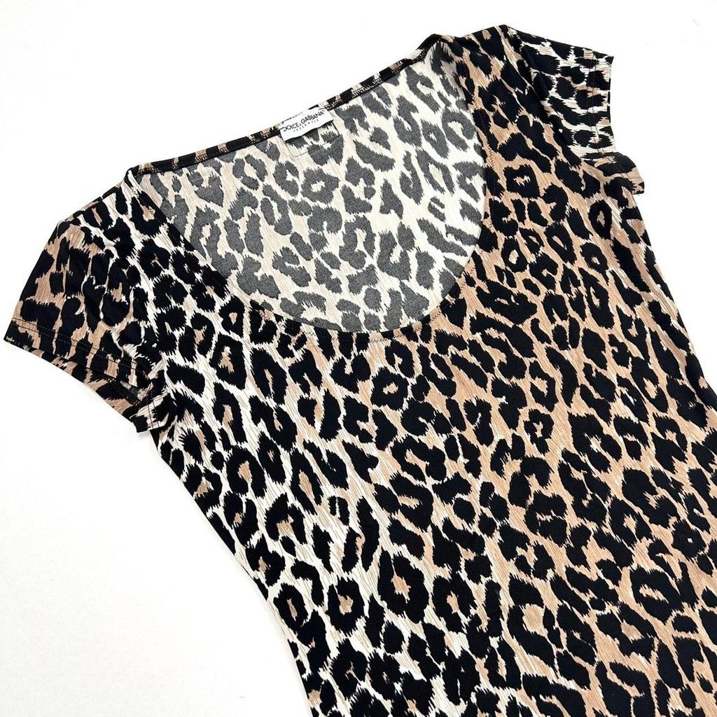 Dolce & Gabbana y2k D&G leopard print short sleeve top Size XS / US 0-2 / IT 36-38 - 5 Thumbnail