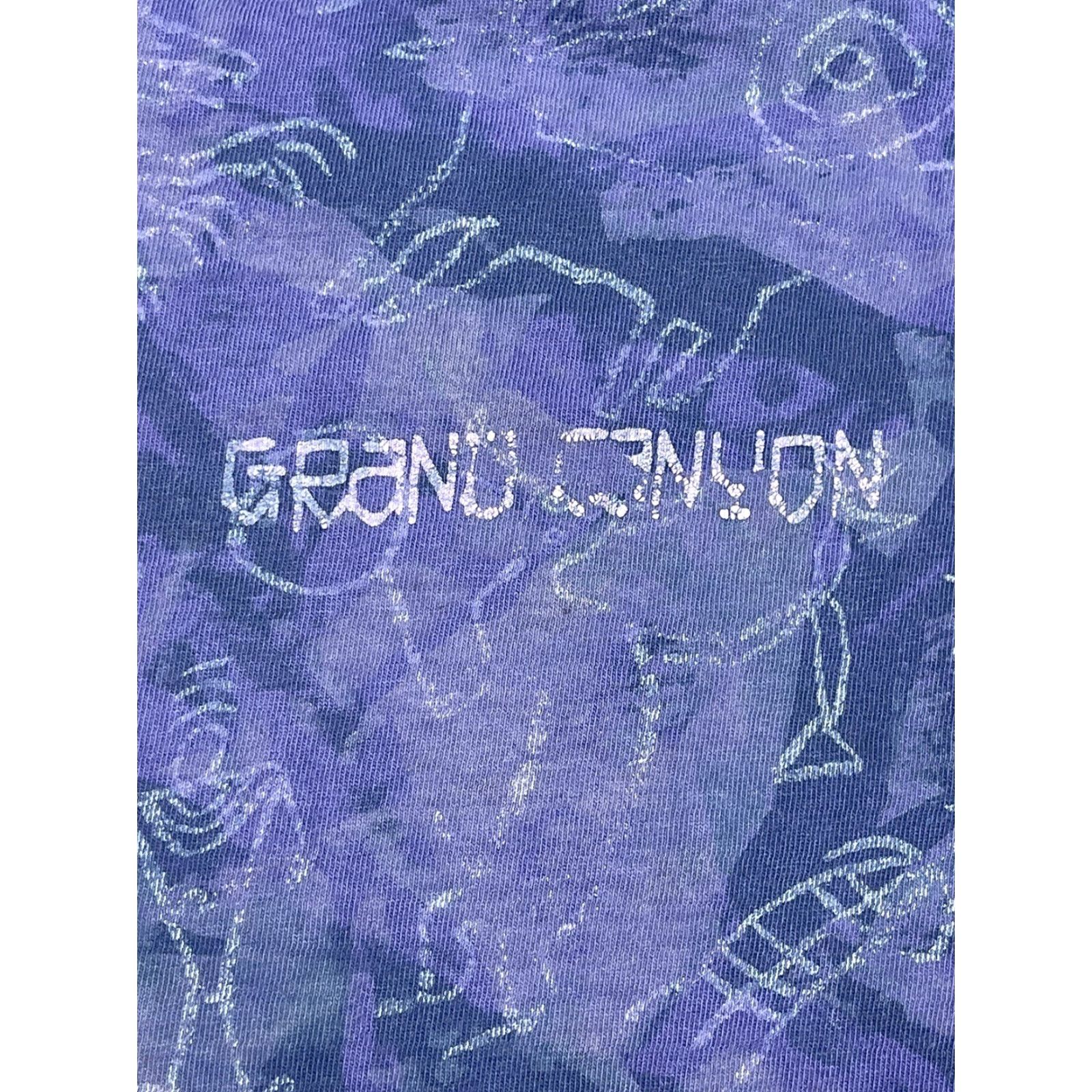 Hanes VINTAGE Hanes T Shirt Sz L All Over Print Grand Canyon Aztec USA AOP Tour Nature 90s Blue Mens Size US L / EU 52-54 / 3 - 3 Thumbnail