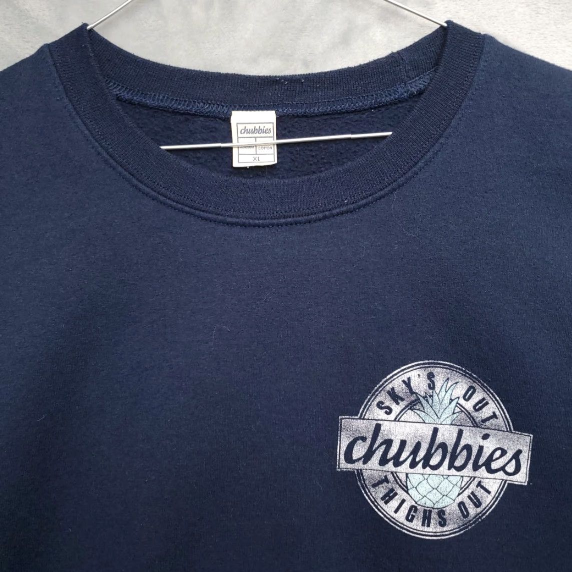Chubbies Chubbies Sweatshirt Mens XL Navy Blue Crewneck Cotton Graphic Pullover Sweater Size US XL / EU 56 / 4 - 2 Thumbnail