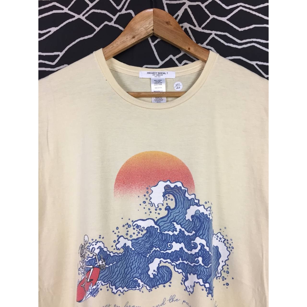 Other Project Social T Los Angeles Skeleton Surfing Great Wave Tee Size US XXL / EU 58 / 5 - 3 Thumbnail
