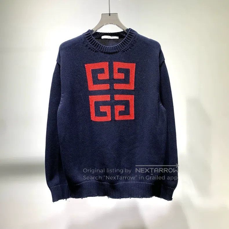 Givenchy Givenchy Logo Printed Round Neck Long Sleeve Sweater Size US XS / EU 42 / 0 - 1 Thumbnail