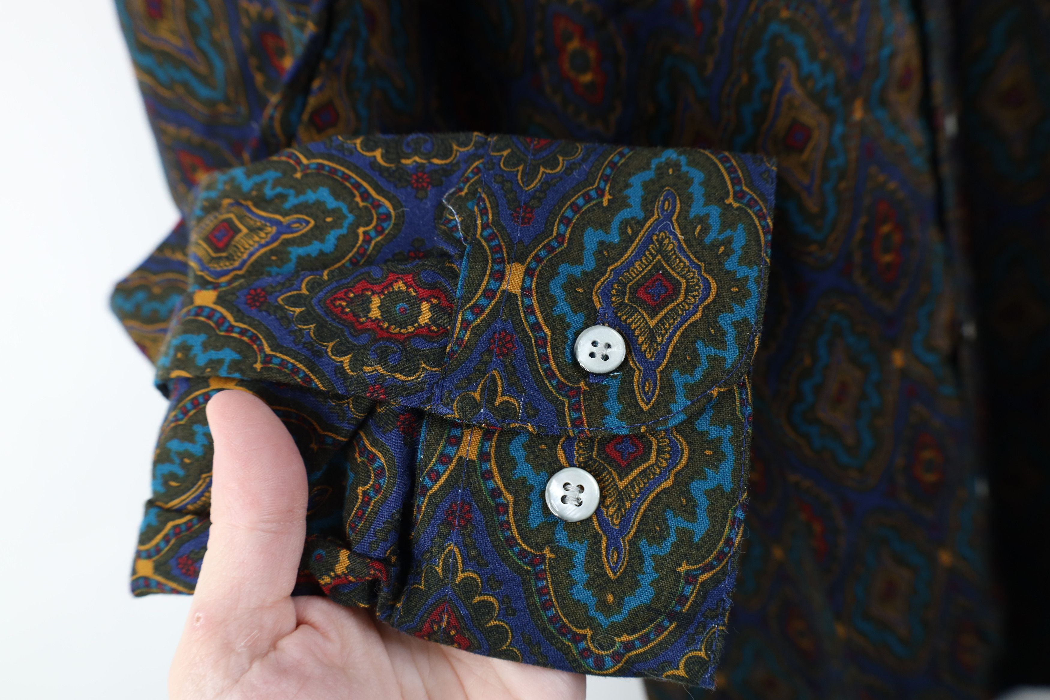 Vintage Deadstock Vintage 90s Streetwear Paisley Button Down Shirt Size US L / EU 52-54 / 3 - 6 Thumbnail