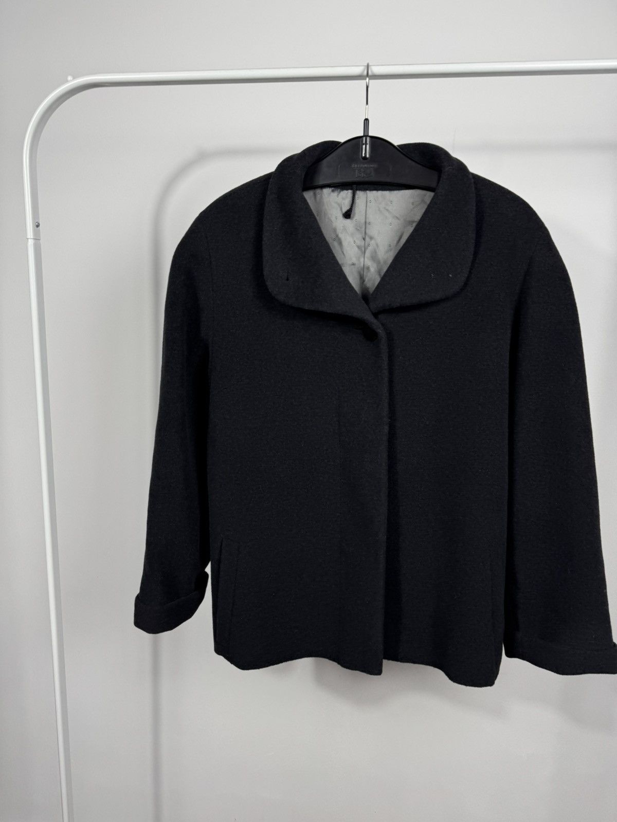 Other Cashmere Virgin Wool Black Jacket Short Coat Wool Blazer Size L / US 10 / IT 46 - 2 Thumbnail