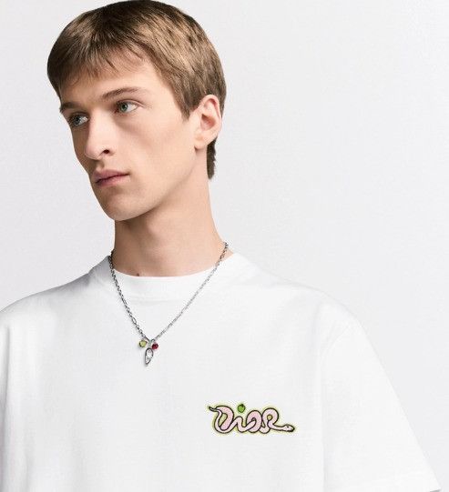 Dior × Kaws o1w1db11025 513J696 Relaxed Fit T-Shirt in White Size US S / EU 44-46 / 1 - 5 Thumbnail