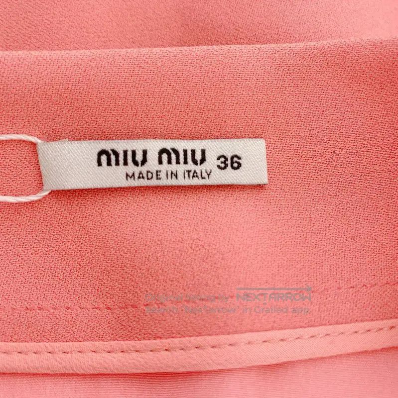 Miu Miu Miu Miu Pink A-Line Skirt with Embellished Pockets . Size 23" - 4 Thumbnail