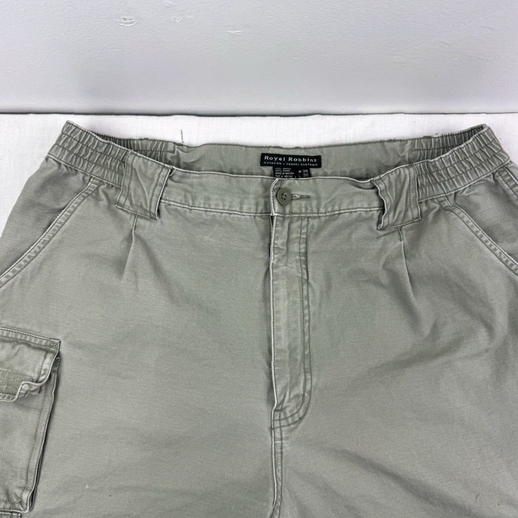 Royal Robbins VINTAGE Royal Robbins Cargo Pants Men 36 Regular Beige Cotton 90s Outdoor Safari Travel Cargo Men Size US 36 / EU 52 - 6 Thumbnail