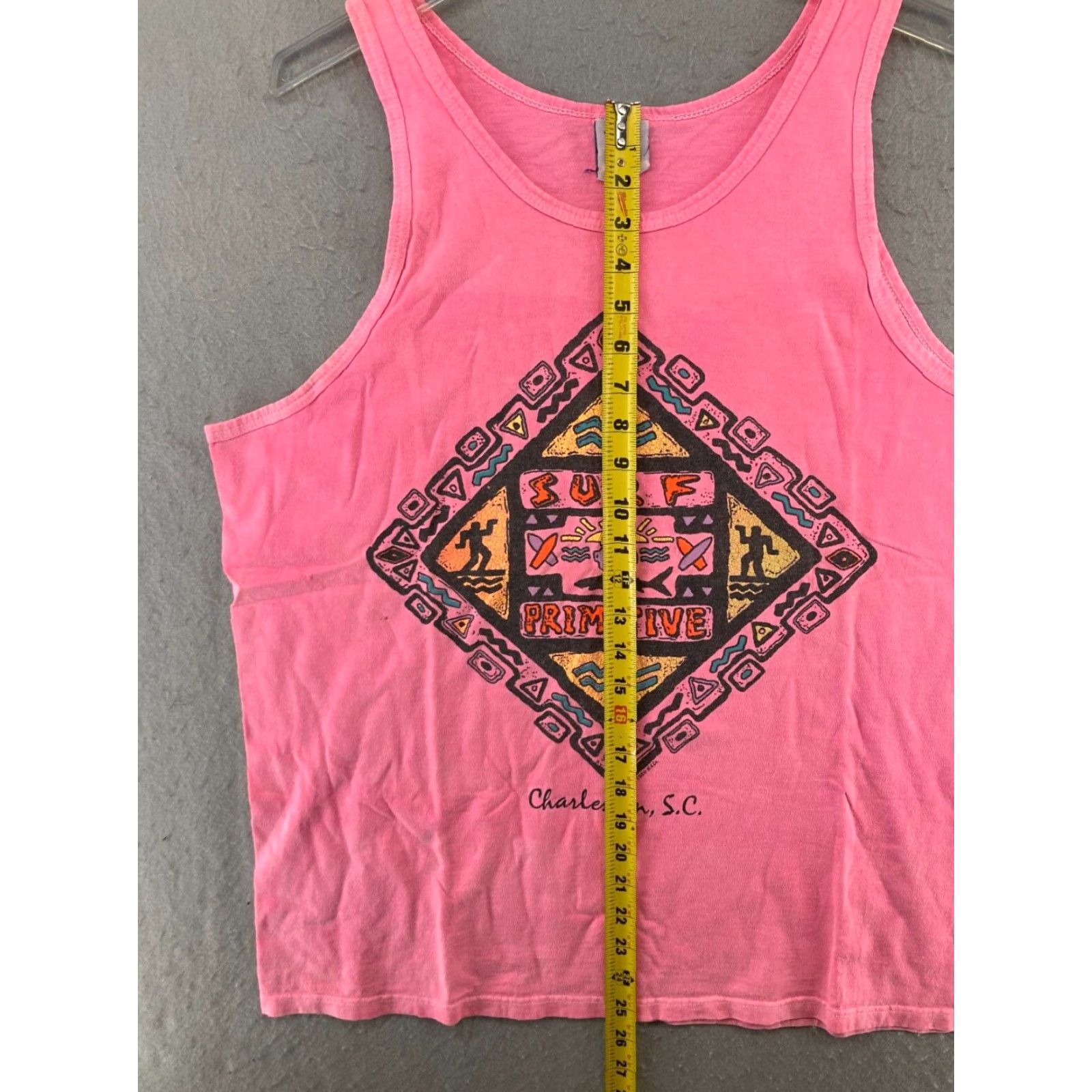 Primitive VINTAGE Primitive Apparel Surf Tanktop Mens Large Pink Aztec Charleston SC Graphic Print T-Shirt USA Vintage Mens Tanktop Pink Aztec Charleston SC Size US L / EU 52-54 / 3 - 4 Thumbnail