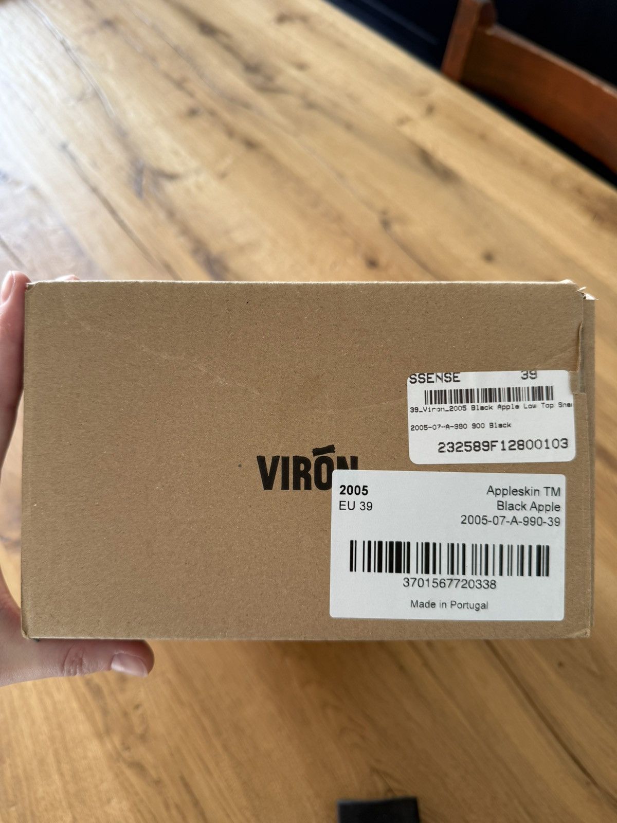 VIRON Virón 2005 Black Leather Sneakers size 39 Size US 9 / IT 39 - 8 Thumbnail
