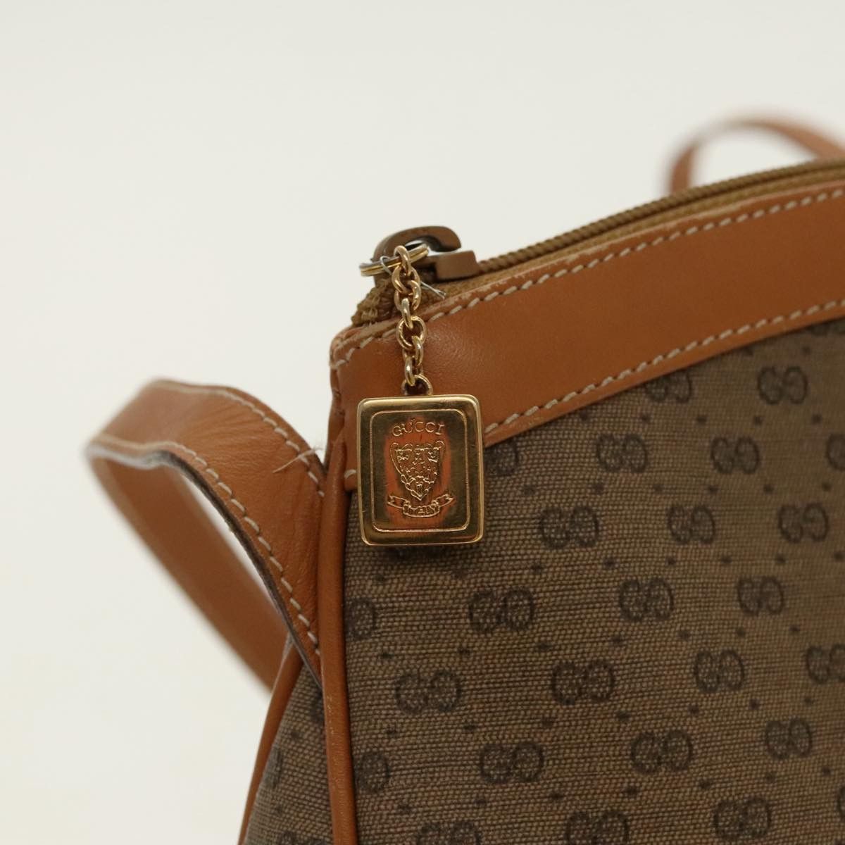 Gucci GUCCI Micro GG Canvas Shoulder Bag Beige Gold 007 87 007 87 Size ONE SIZE - 15 Thumbnail