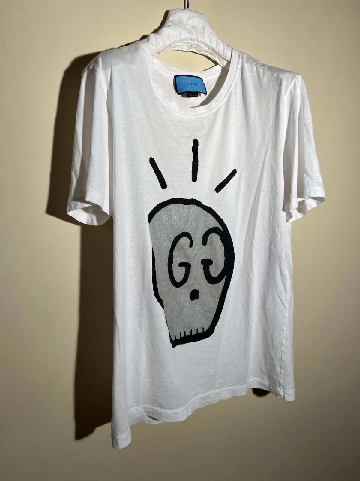 Gucci 2006 GUCCI Ghost Skull Pattern T-Shirt Short Sleeve XL Size US XL / EU 56 / 4 - 3 Thumbnail