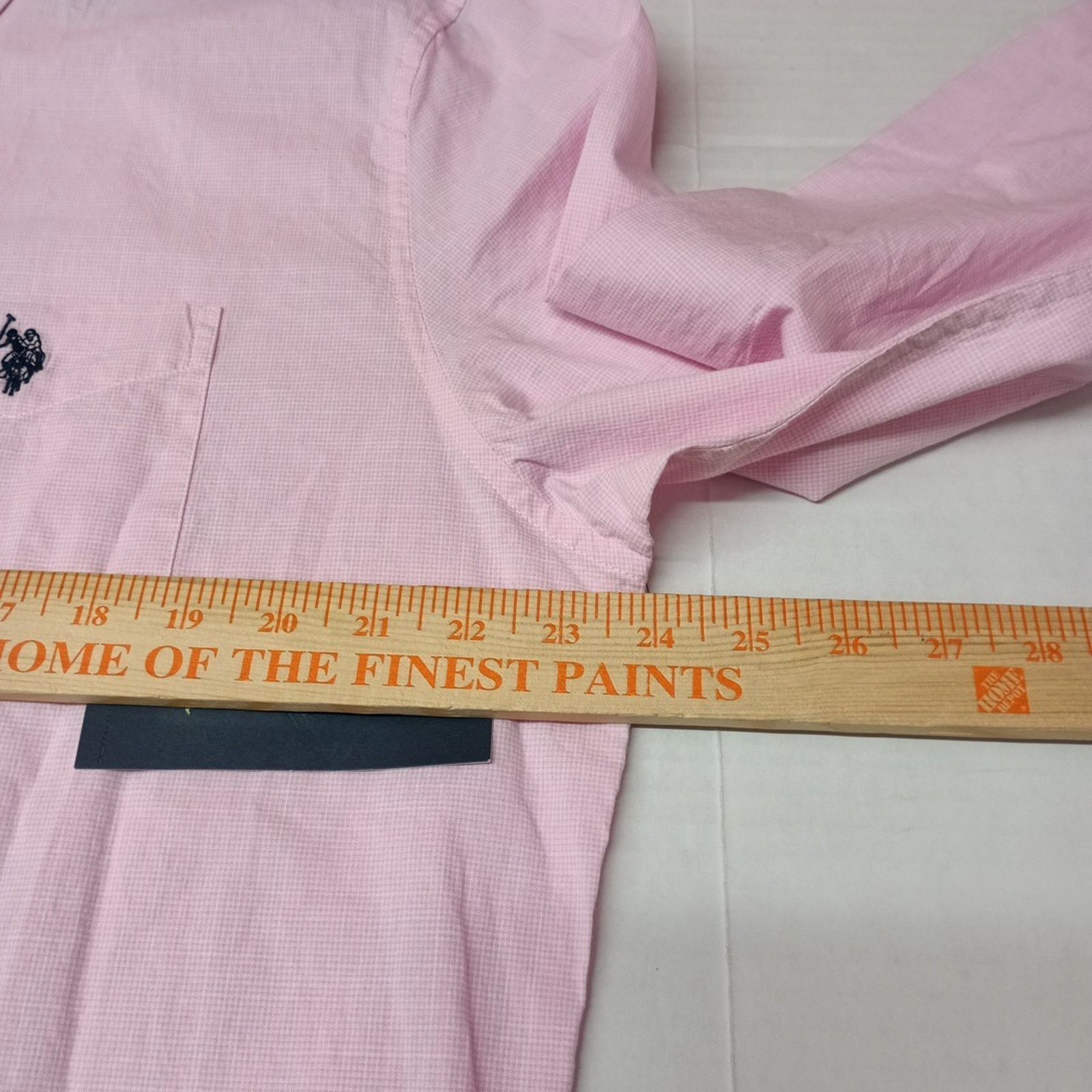 U.S. Polo Assn. U.S. Polo Assn. Button Woven Shirt Men's L Pink Checkered Size US L / EU 52-54 / 3 - 6 Thumbnail