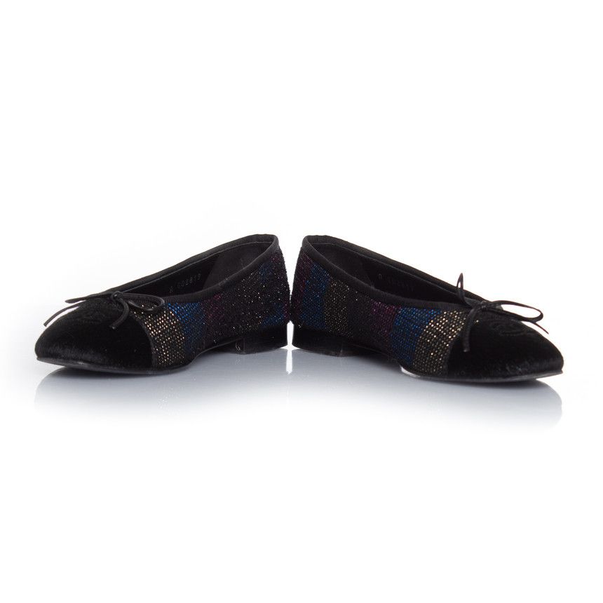 Chanel Chanel, ponyskin and lurex ballerina Size US 7.5 / IT 37.5 - 1 Thumbnail