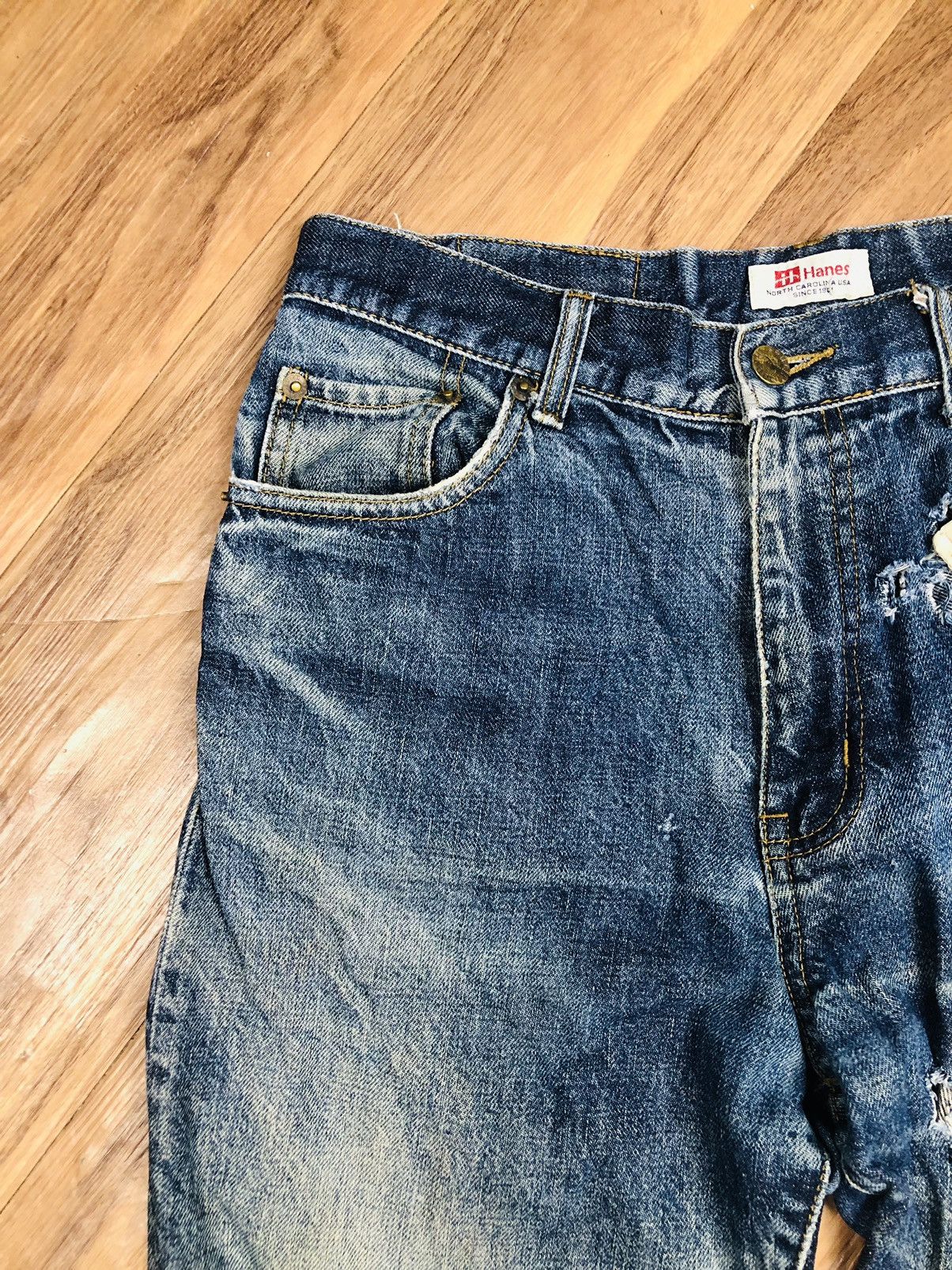 Hanes Hanes Distress Jeans (36) Size US 30 / EU 46 - 5 Thumbnail