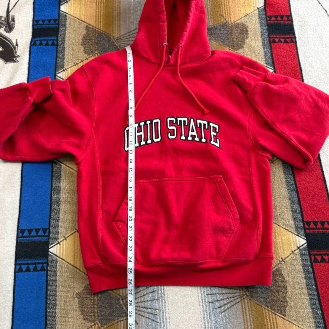 Vintage VINTAGE 90s Ohio State Buckeyes Hoodie Sweatshirt Mens Size M Red Embroidered Pullover Long Sleeve Size US M / EU 48-50 / 2 - 6 Thumbnail