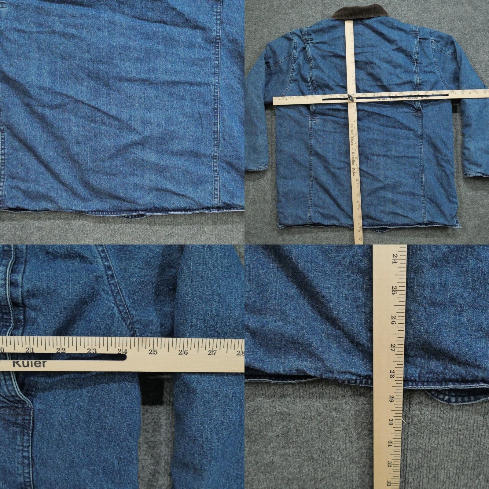 Faded Glory VINTAGE Chore Jacket Womens Large Blue Denim Lined Barn Coat 90s Y2K Faded Glory Jacket Ladies Size L / US 10 / IT 46 - 8 Thumbnail